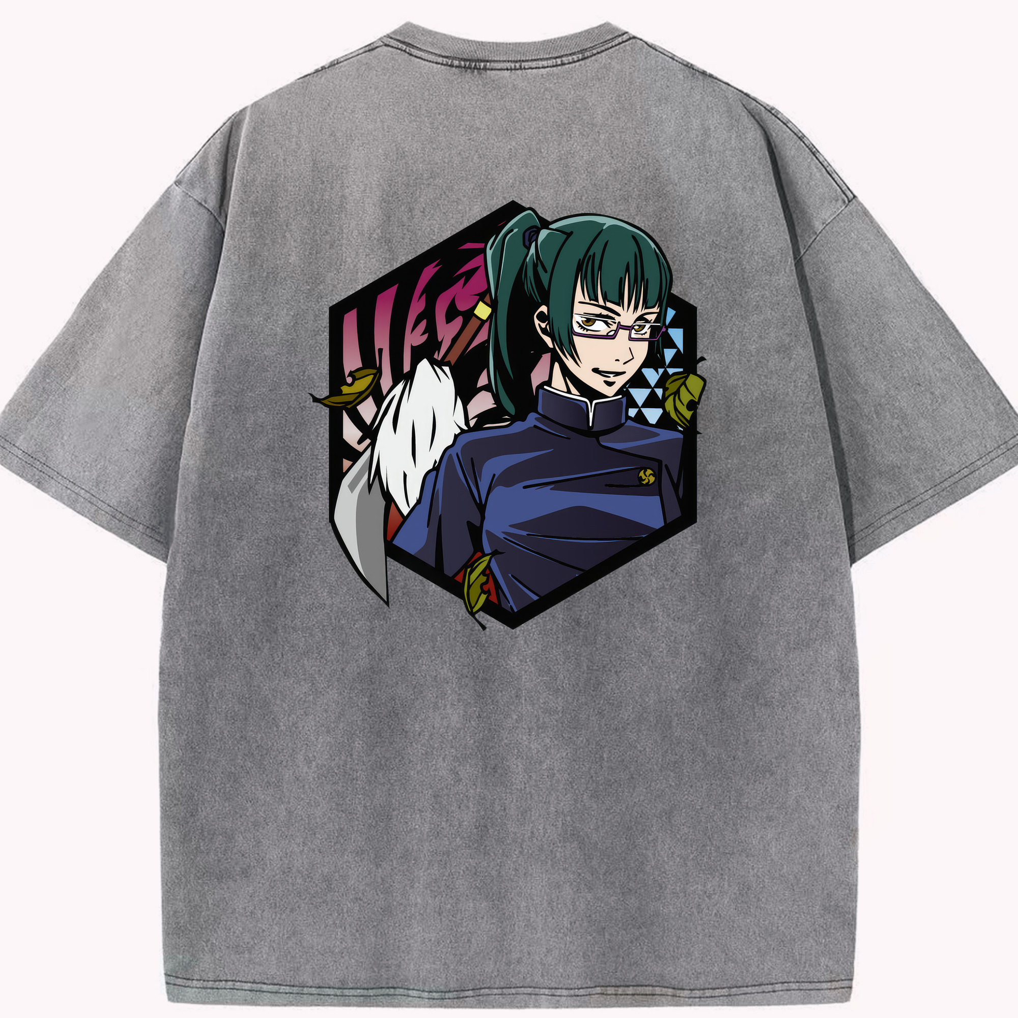 （画像用） 呪術廻戦 Jujutsu Kaisen 綿100% ヴィンテージ風 半袖Tシャツ（背面プリント）