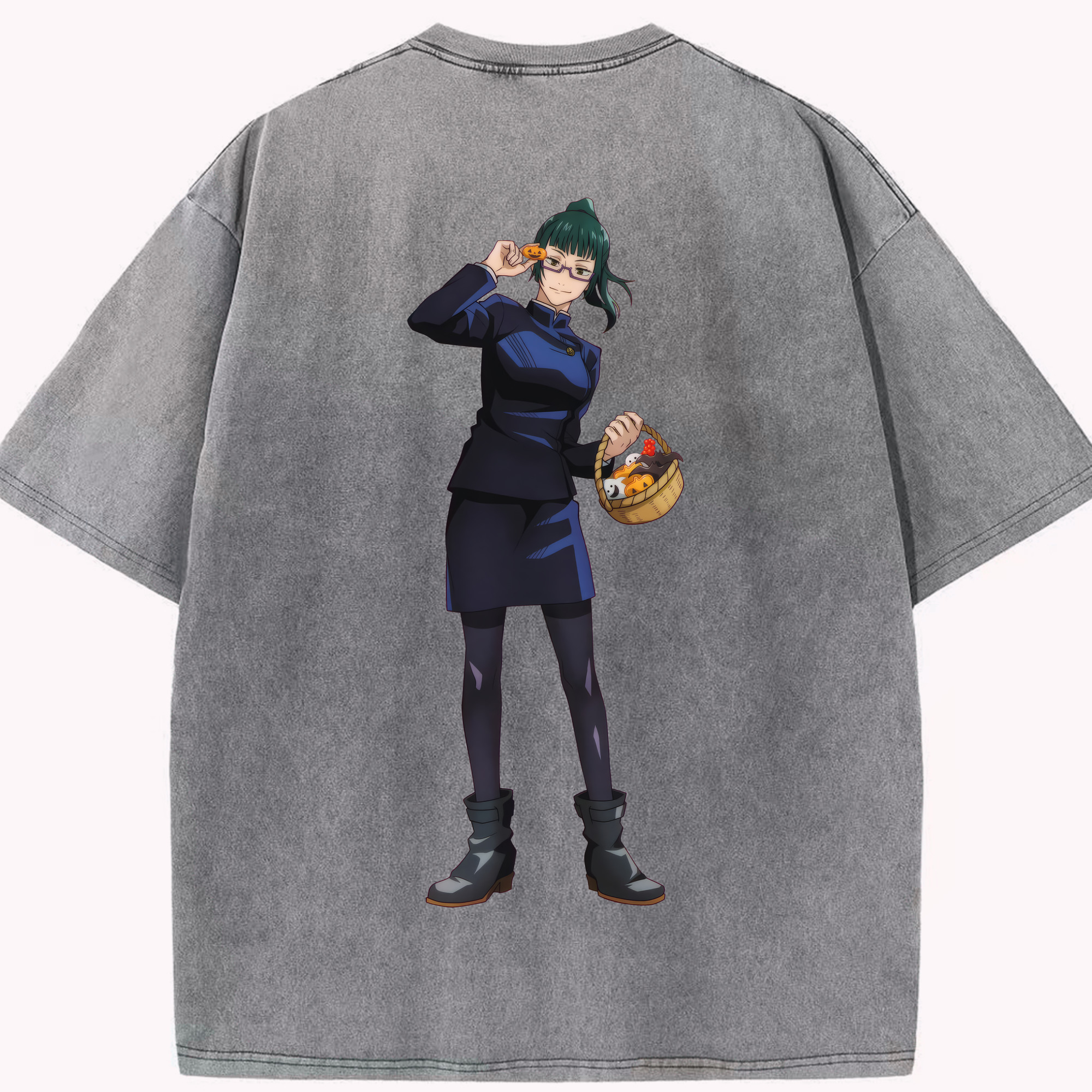 （画像用） 呪術廻戦 Jujutsu Kaisen 綿100% ヴィンテージ風 半袖Tシャツ（背面プリント）