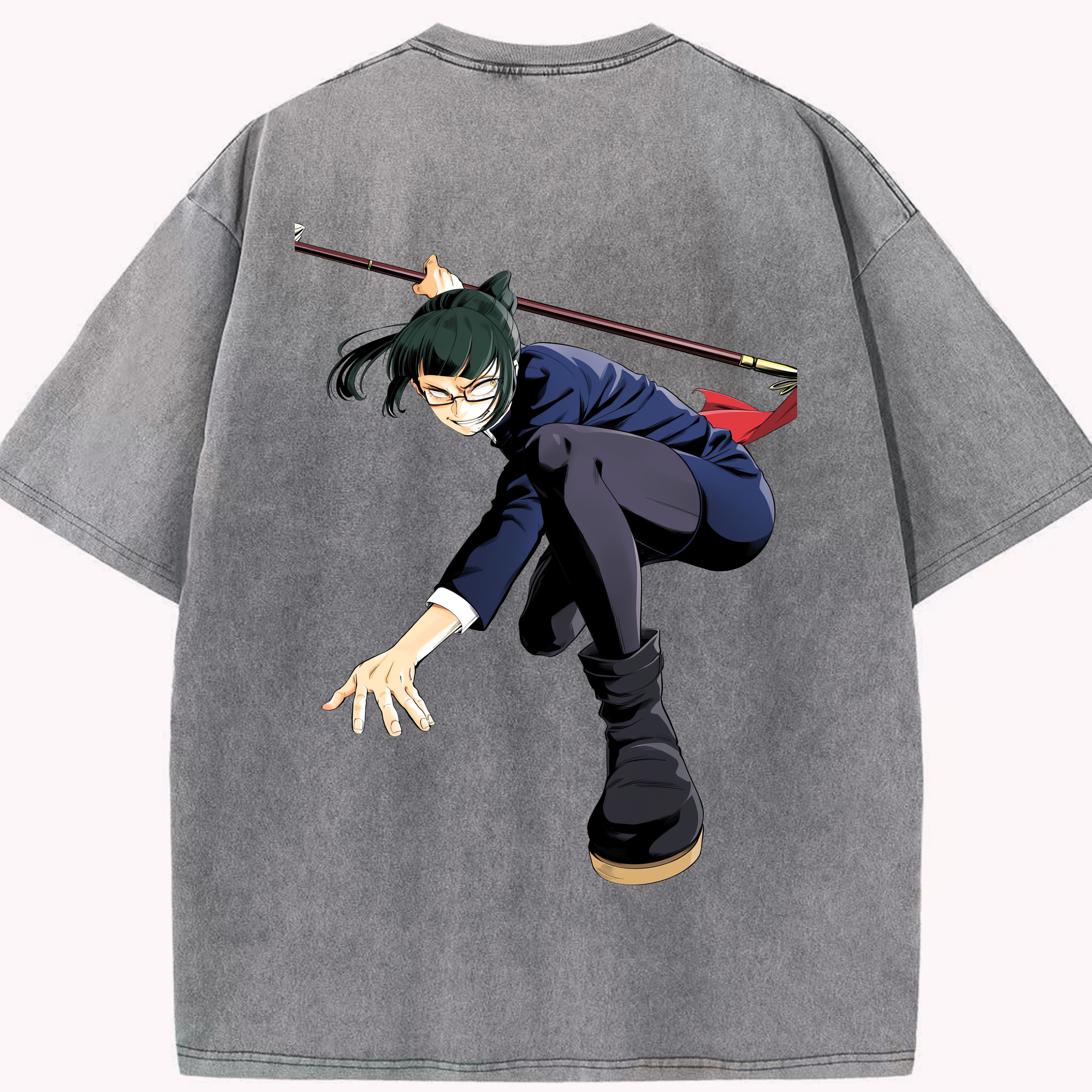 （画像用） 呪術廻戦 Jujutsu Kaisen 綿100% ヴィンテージ風 半袖Tシャツ（背面プリント）