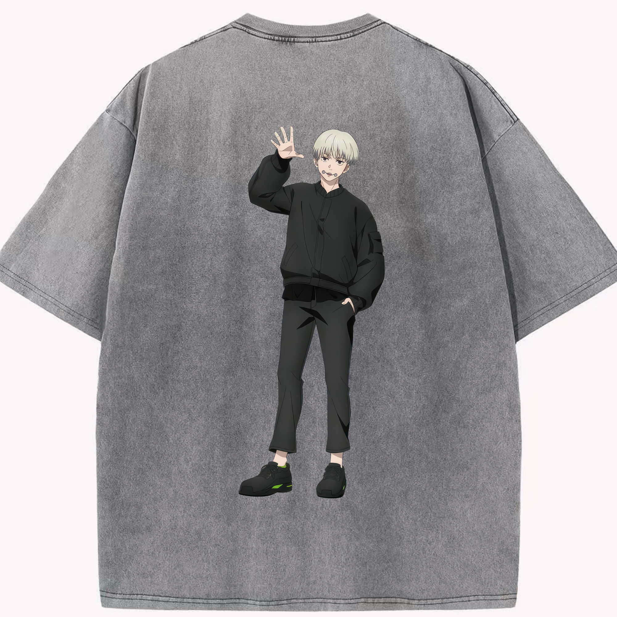 （画像用） 呪術廻戦 Jujutsu Kaisen 綿100% ヴィンテージ風 半袖Tシャツ（背面プリント）