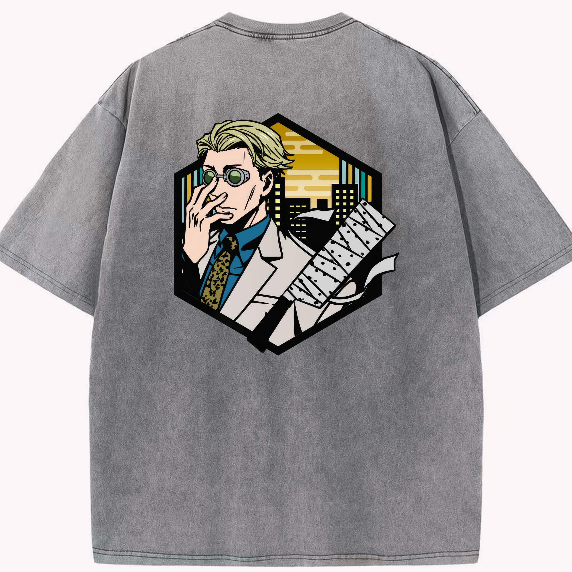 （画像用） 呪術廻戦 Jujutsu Kaisen 綿100% ヴィンテージ風 半袖Tシャツ（背面プリント）