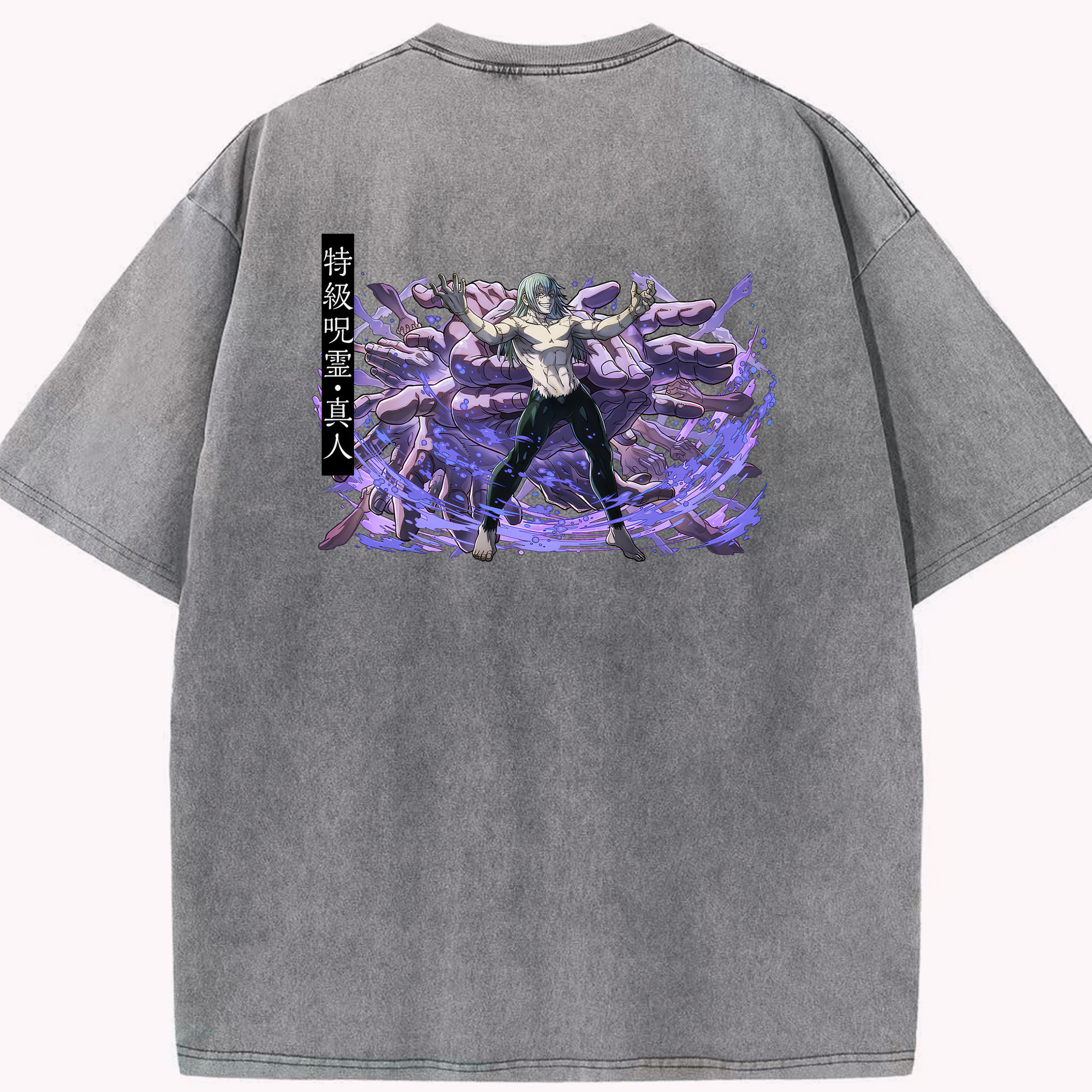 （画像用） 呪術廻戦 Jujutsu Kaisen 綿100% ヴィンテージ風 半袖Tシャツ（背面プリント）