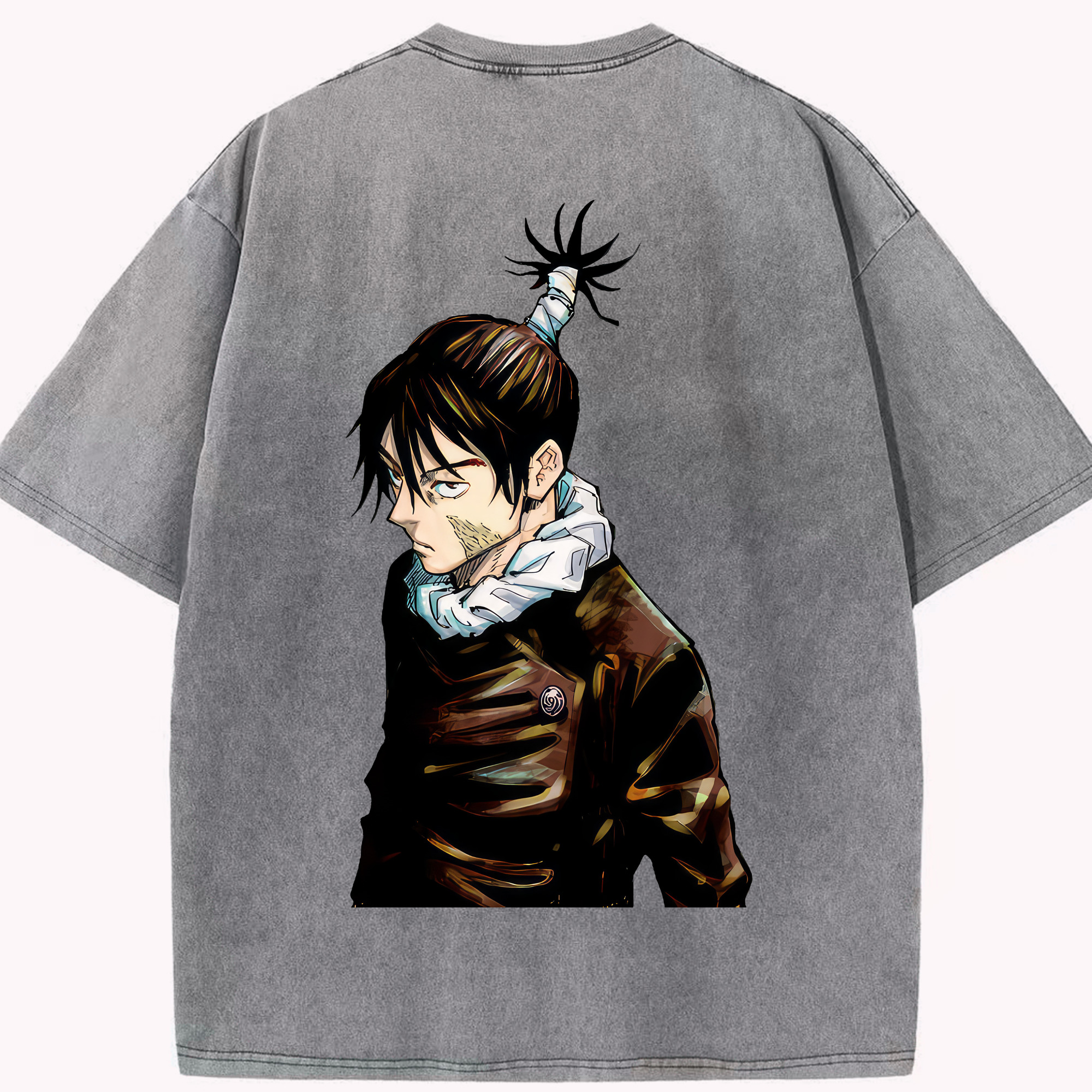 （画像用） 呪術廻戦 Jujutsu Kaisen 綿100% ヴィンテージ風 半袖Tシャツ（背面プリント）
