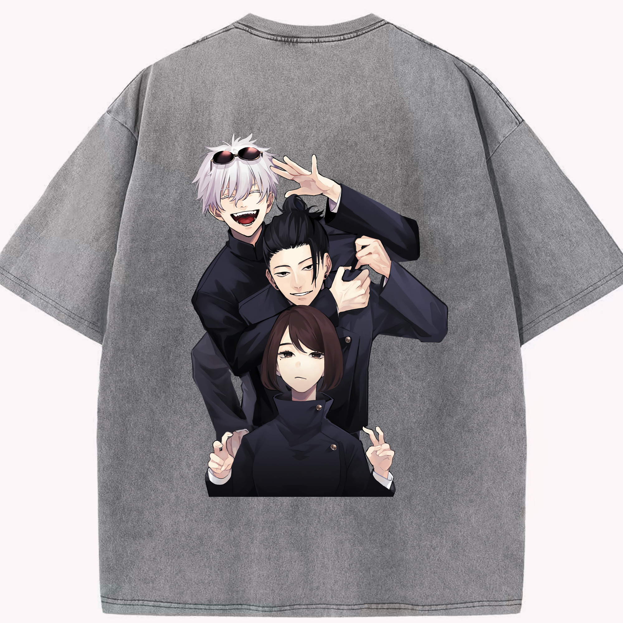（画像用） 呪術廻戦 Jujutsu Kaisen 綿100% ヴィンテージ風 半袖Tシャツ（背面プリント）