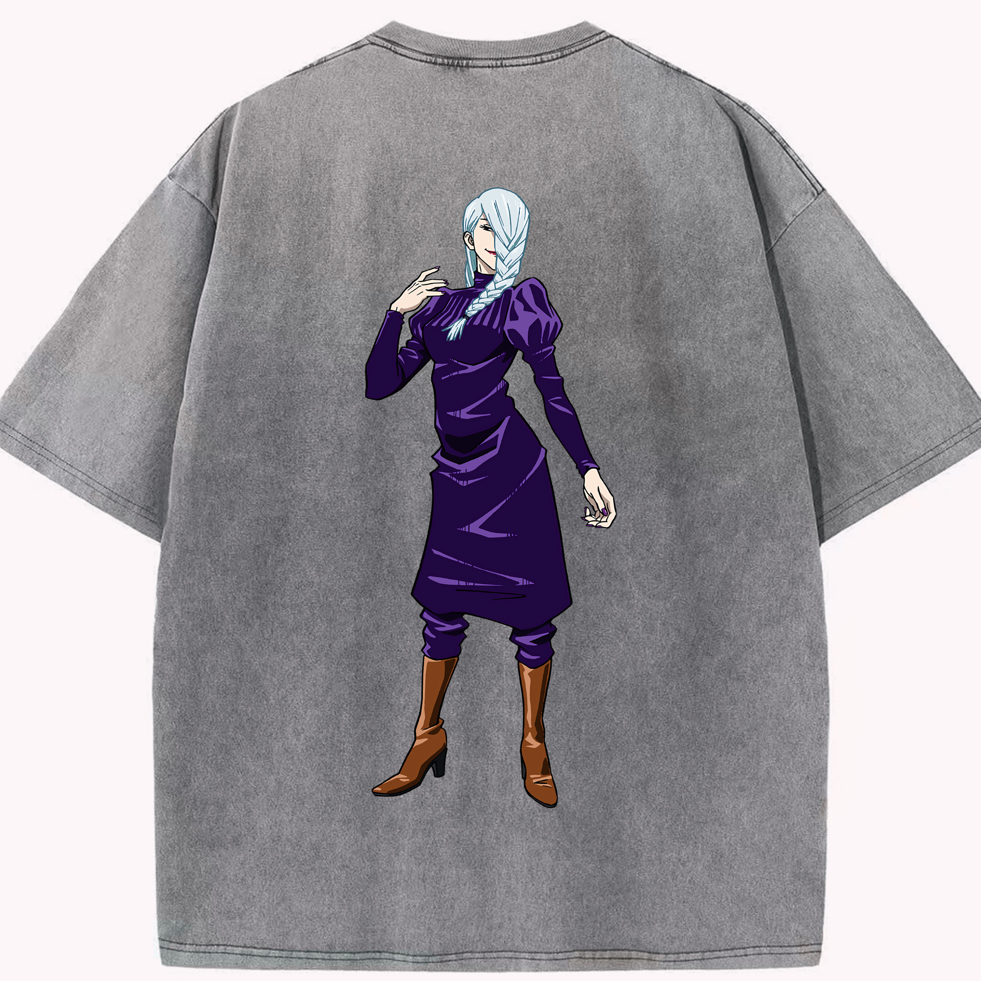 （画像用） 呪術廻戦 Jujutsu Kaisen 綿100% ヴィンテージ風 半袖Tシャツ（背面プリント）