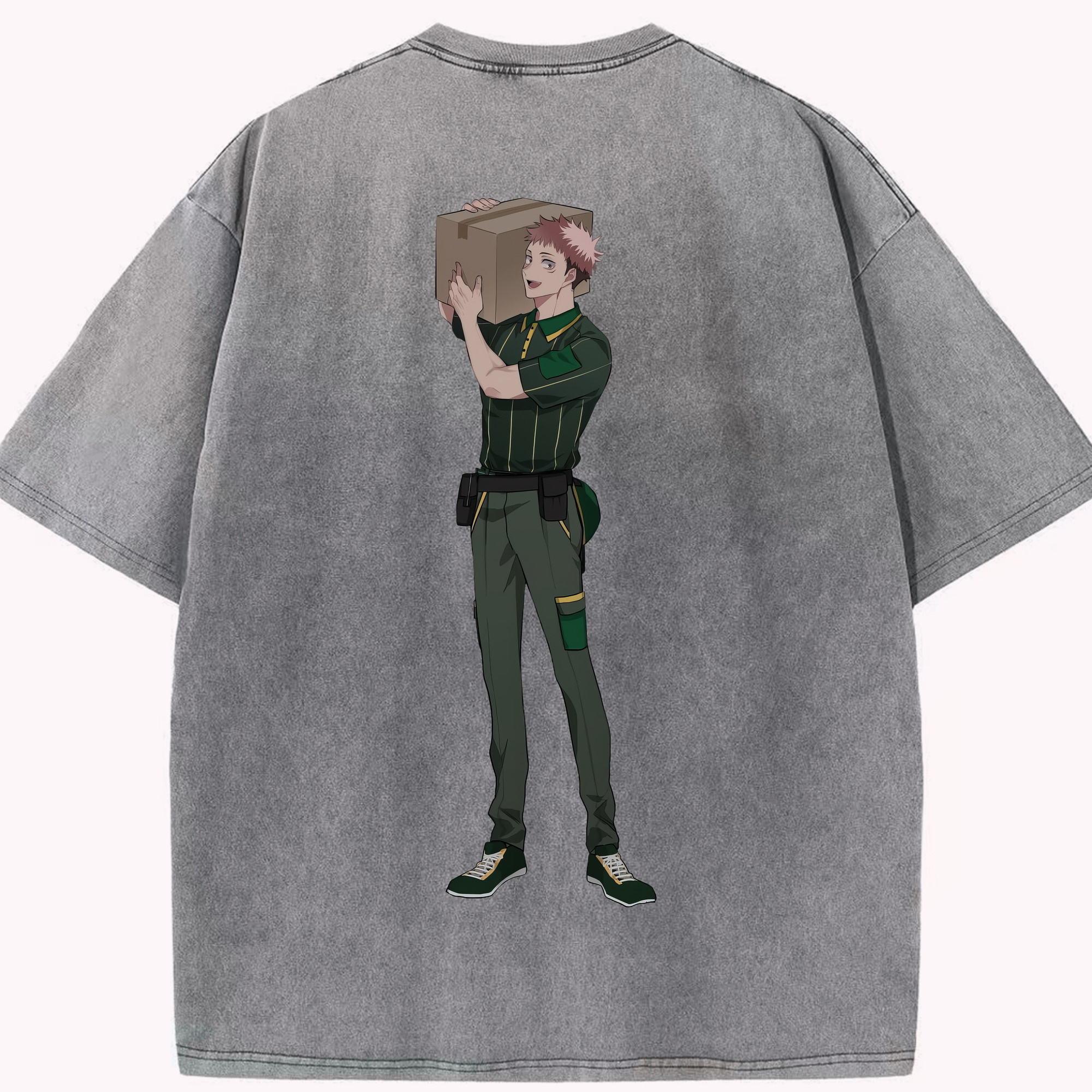 （画像用） 呪術廻戦 Jujutsu Kaisen 綿100% ヴィンテージ風 半袖Tシャツ（背面プリント）