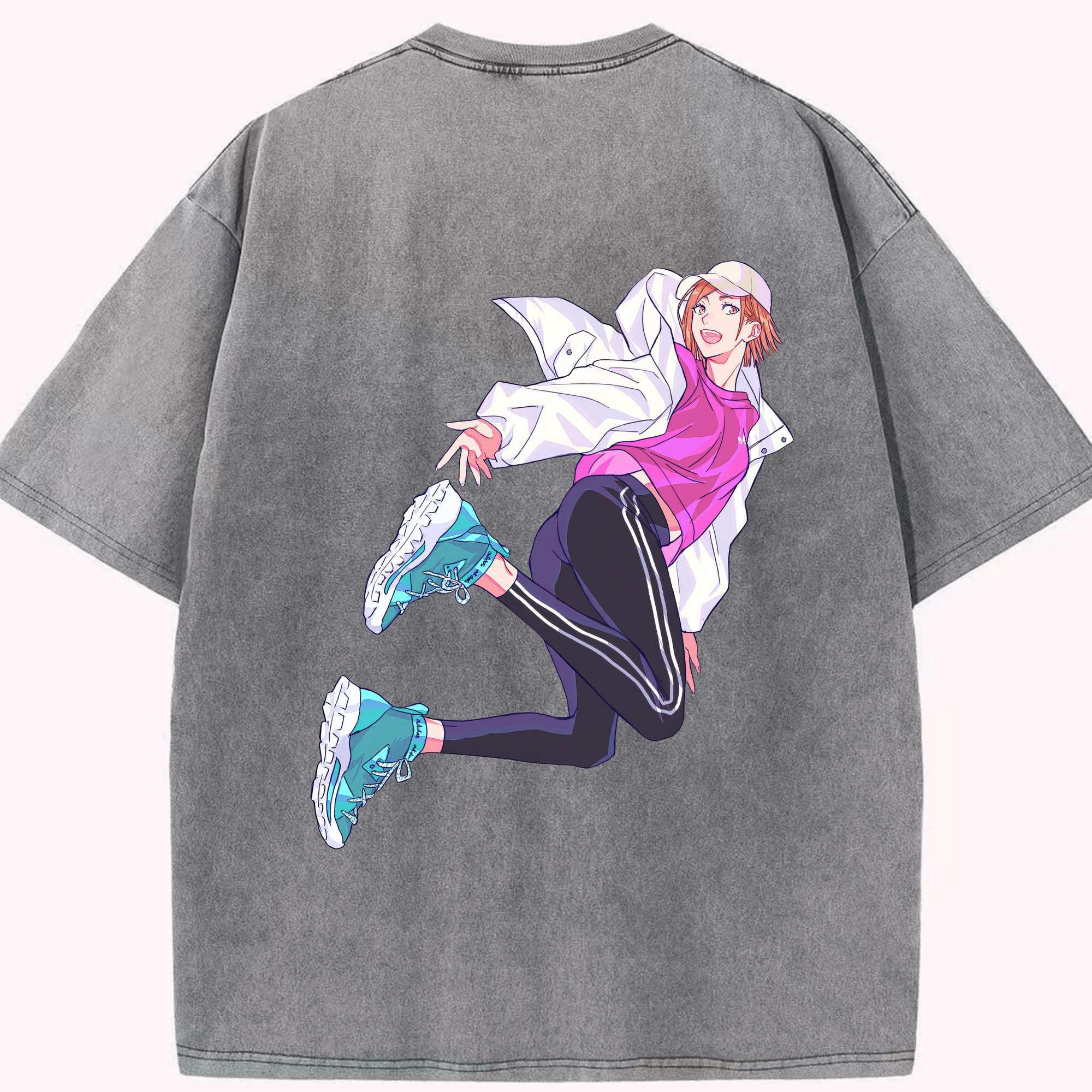 （画像用） 呪術廻戦 Jujutsu Kaisen 綿100% ヴィンテージ風 半袖Tシャツ（背面プリント）