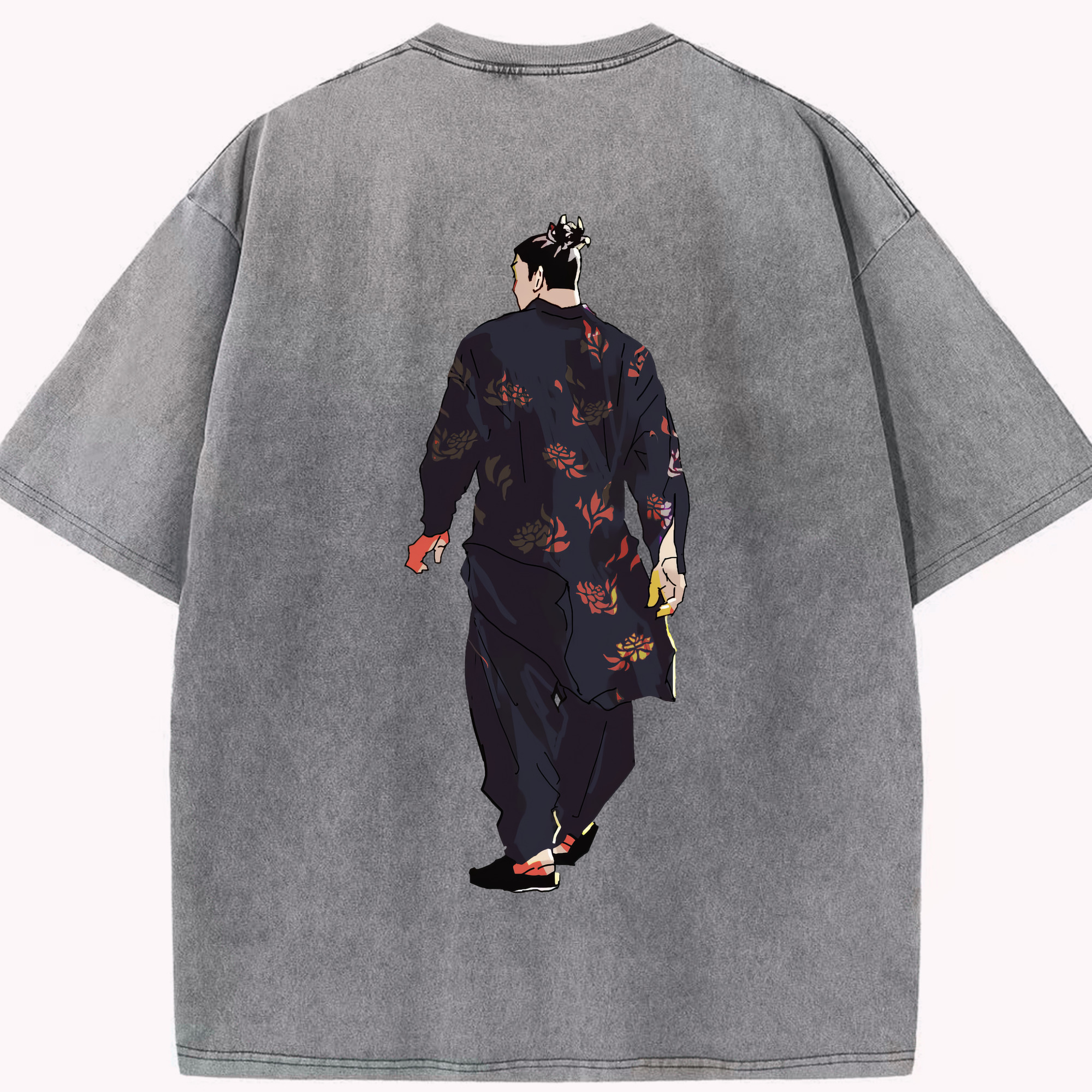 （画像用） 呪術廻戦 Jujutsu Kaisen 綿100% ヴィンテージ風 半袖Tシャツ（背面プリント）
