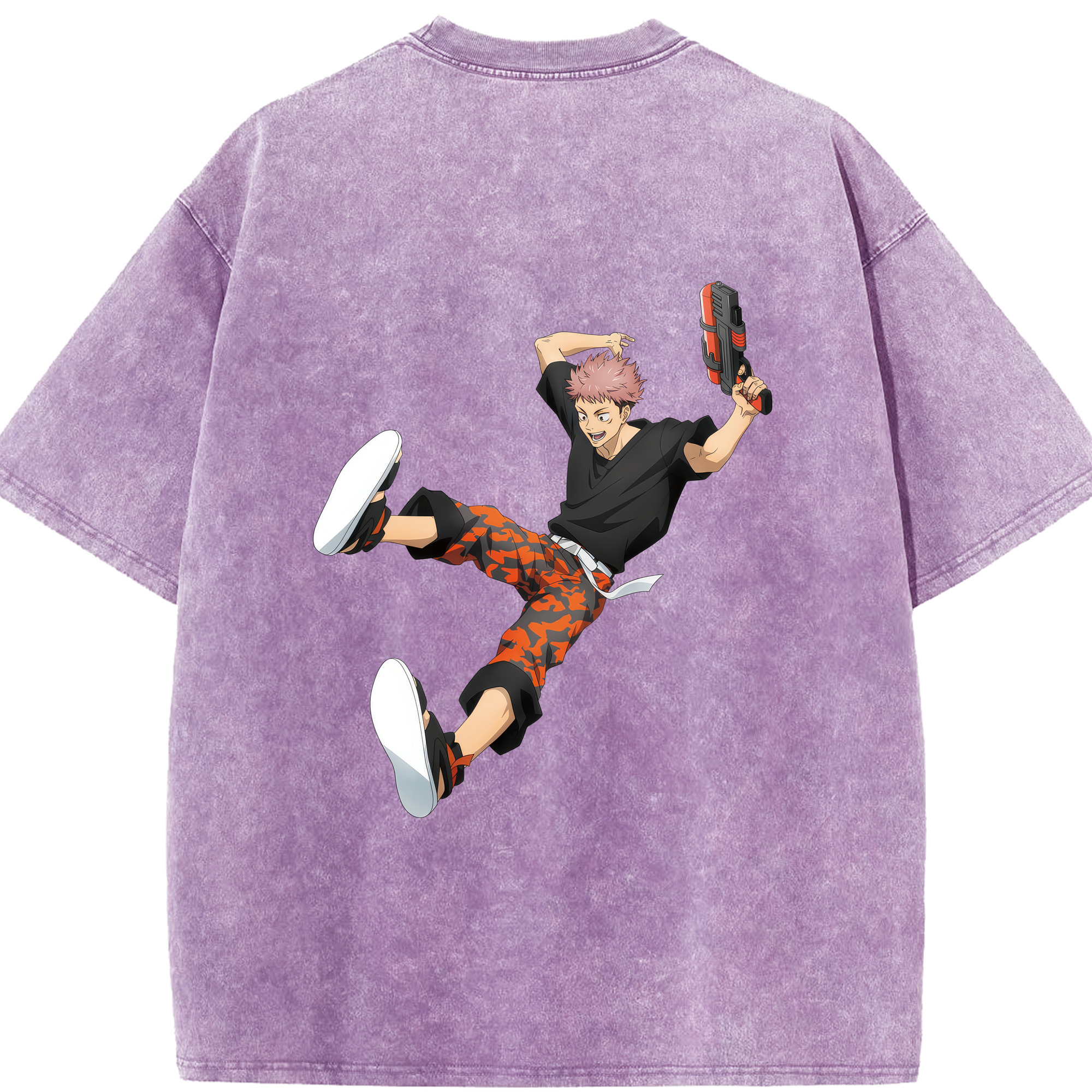 （画像用） 呪術廻戦 Jujutsu Kaisen 綿100% ヴィンテージ風 半袖Tシャツ（背面プリント）