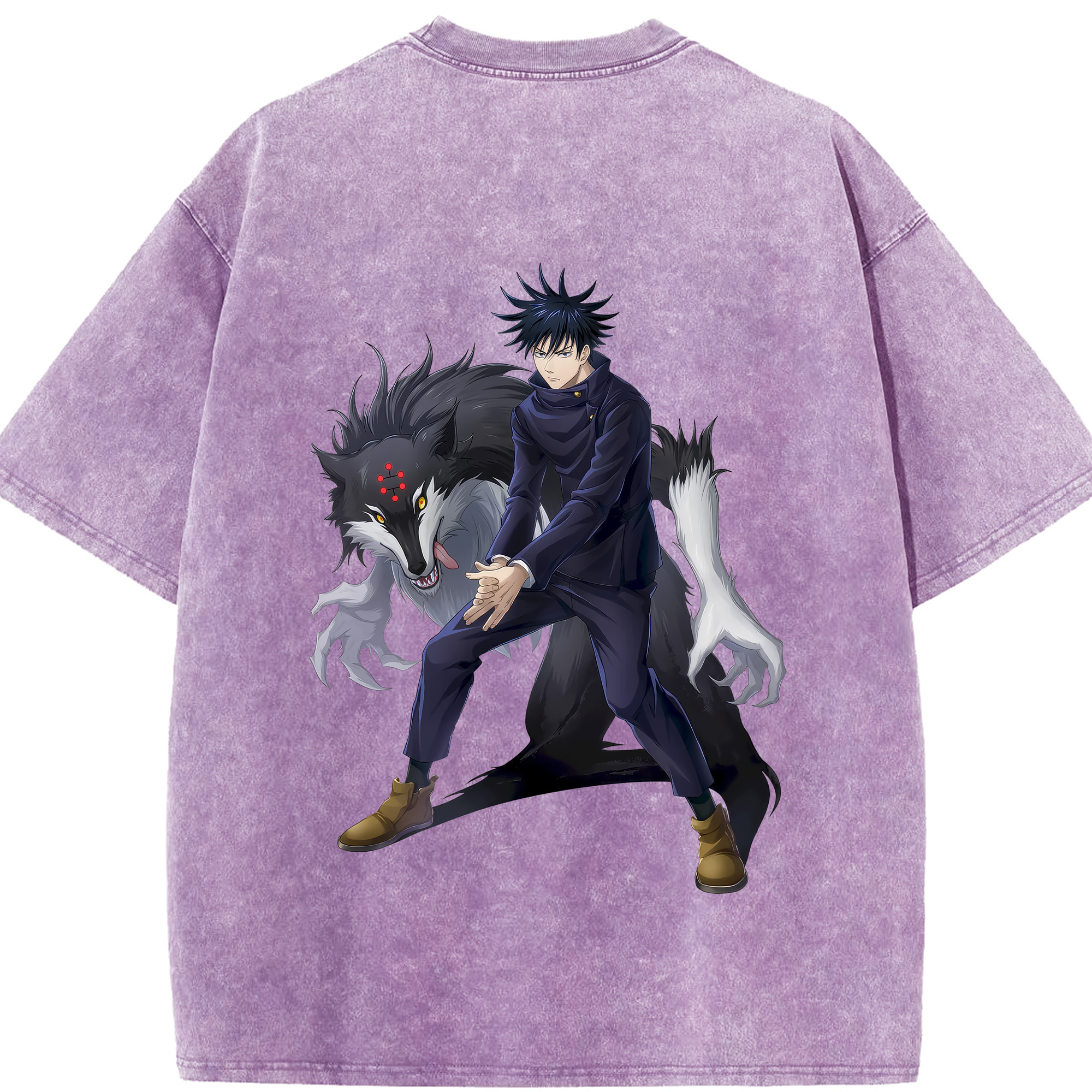 （画像用） 呪術廻戦 Jujutsu Kaisen 綿100% ヴィンテージ風 半袖Tシャツ（背面プリント）