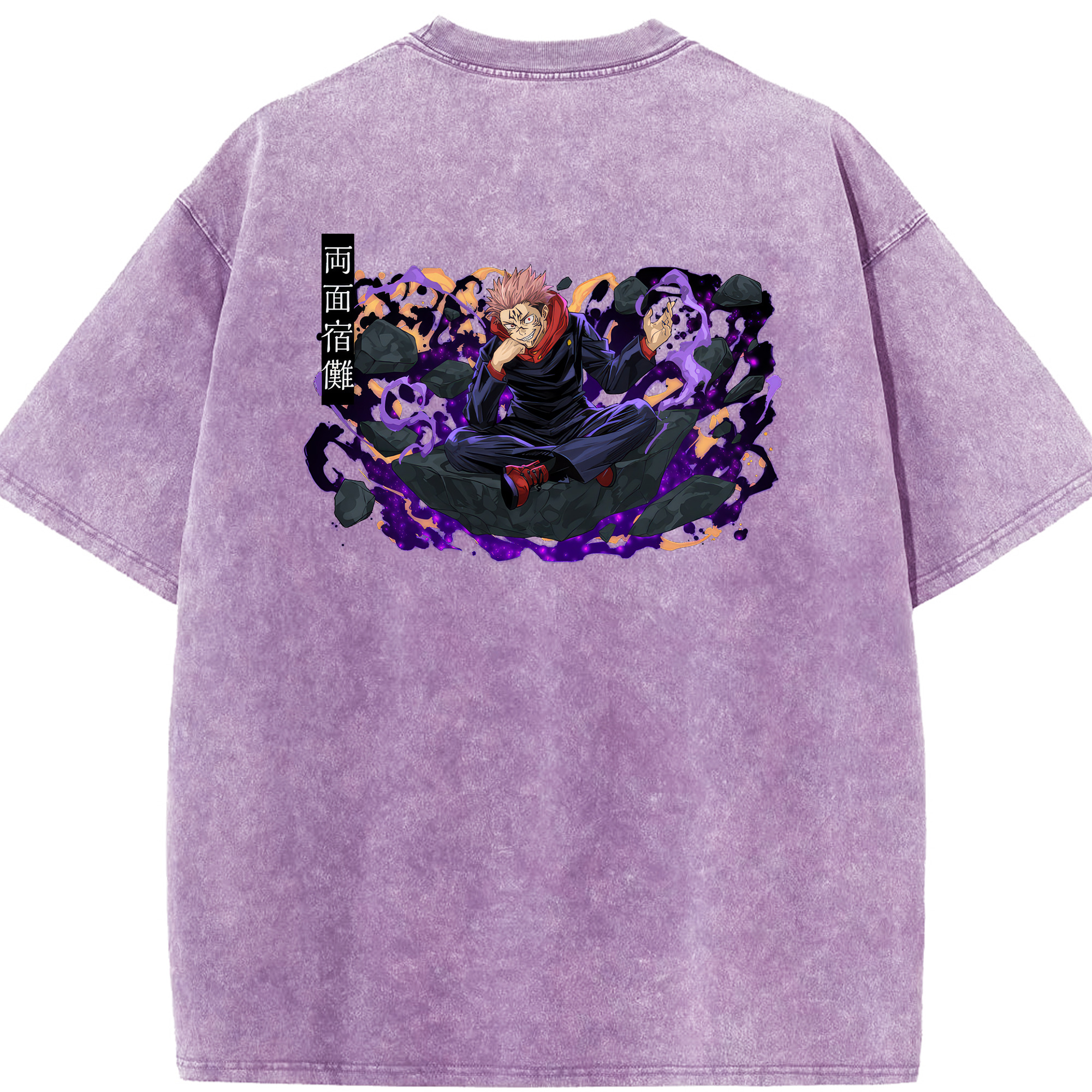 （画像用） 呪術廻戦 Jujutsu Kaisen 綿100% ヴィンテージ風 半袖Tシャツ（背面プリント）