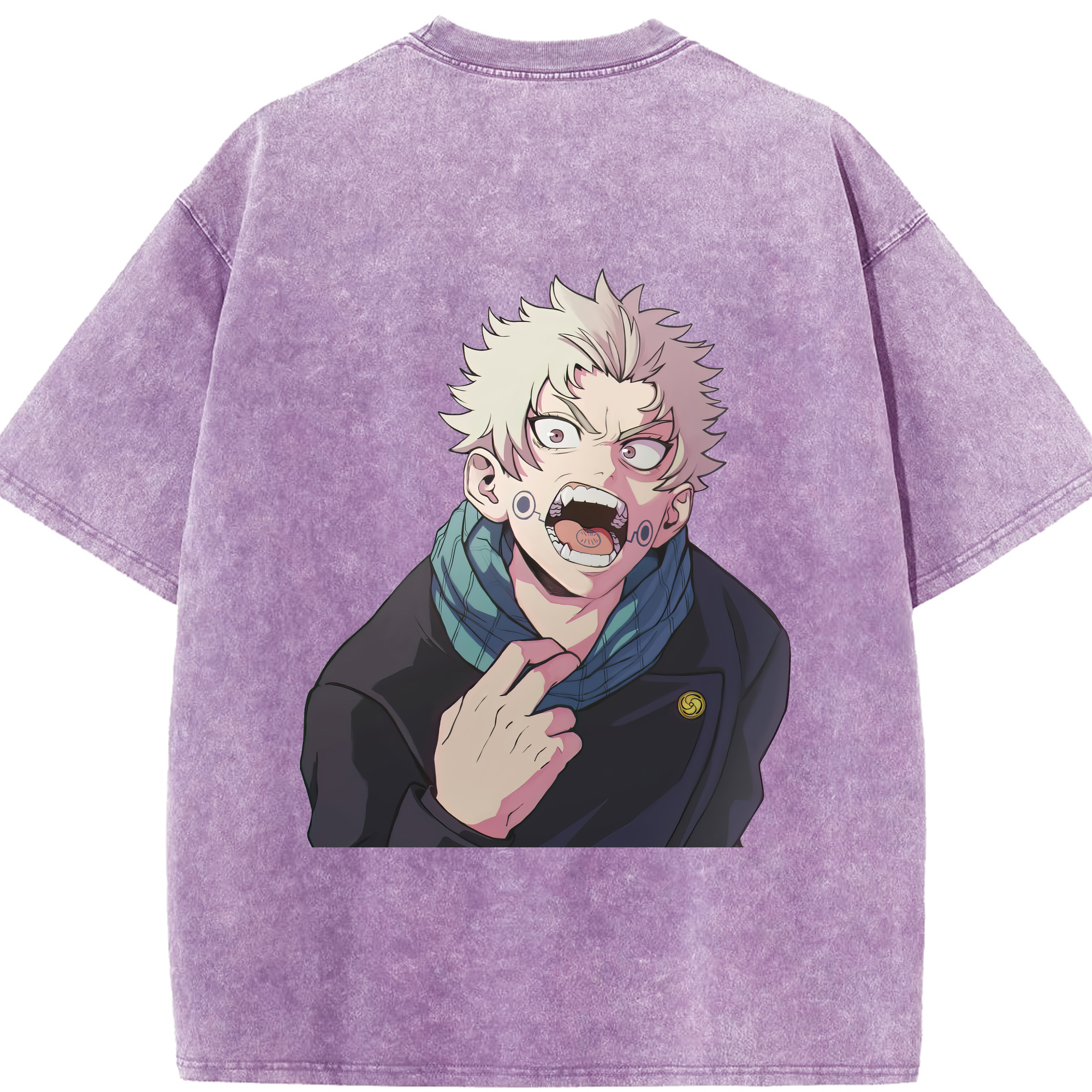 （画像用） 呪術廻戦 Jujutsu Kaisen 綿100% ヴィンテージ風 半袖Tシャツ（背面プリント）