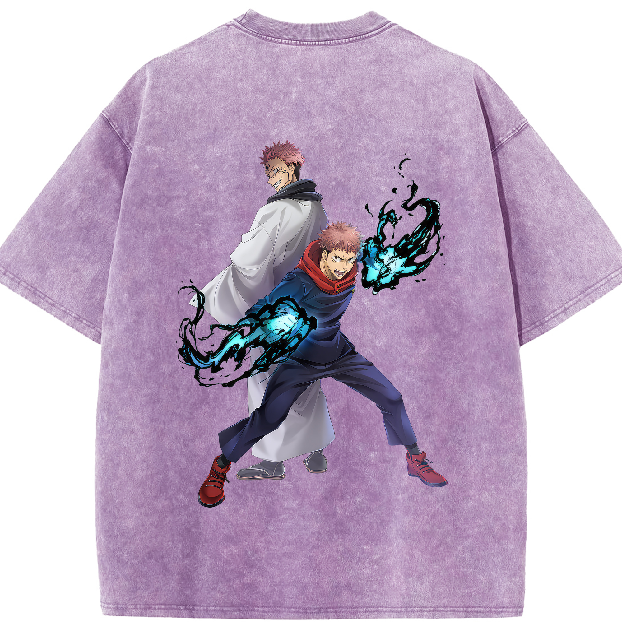 （画像用） 呪術廻戦 Jujutsu Kaisen 綿100% ヴィンテージ風 半袖Tシャツ（背面プリント）