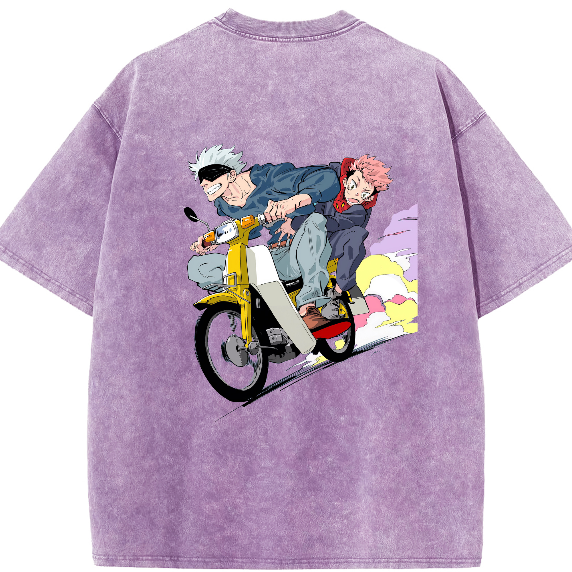 （画像用） 呪術廻戦 Jujutsu Kaisen 綿100% ヴィンテージ風 半袖Tシャツ（背面プリント）