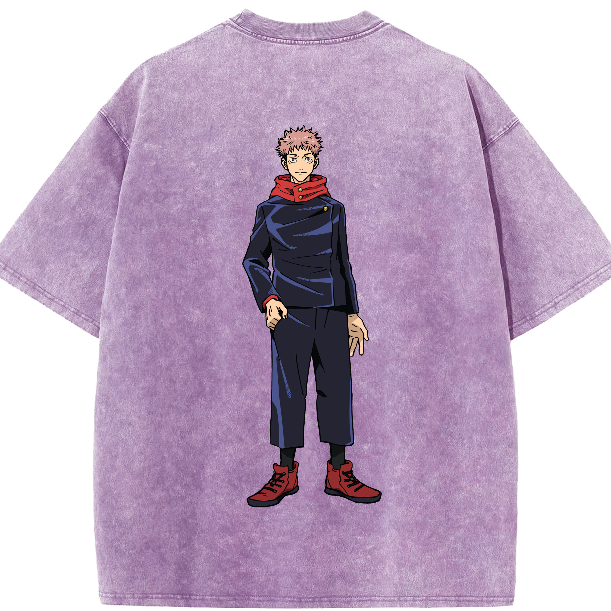 （画像用） 呪術廻戦 Jujutsu Kaisen 綿100% ヴィンテージ風 半袖Tシャツ（背面プリント）