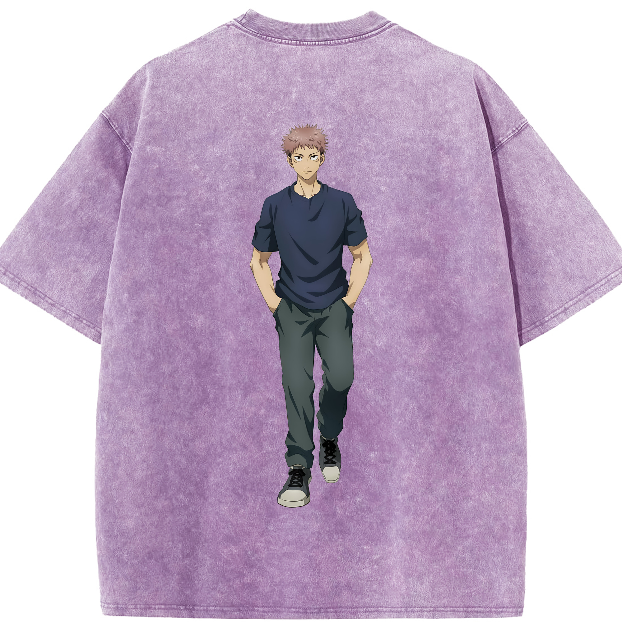（画像用） 呪術廻戦 Jujutsu Kaisen 綿100% ヴィンテージ風 半袖Tシャツ（背面プリント）