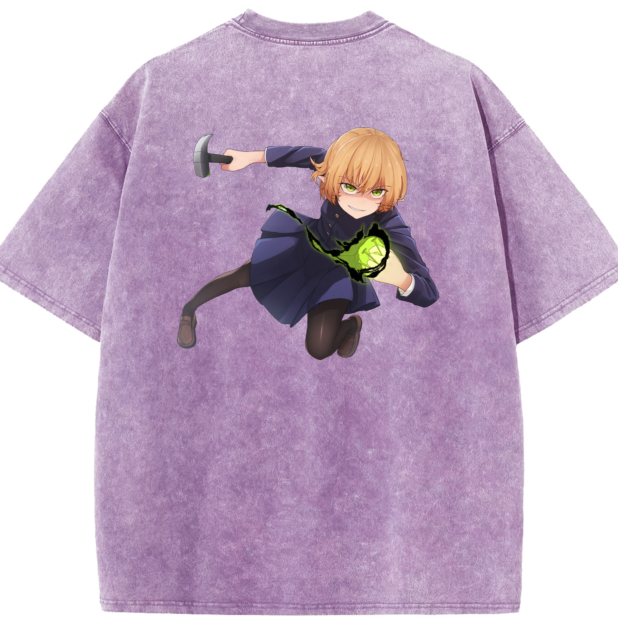 （画像用） 呪術廻戦 Jujutsu Kaisen 綿100% ヴィンテージ風 半袖Tシャツ（背面プリント）