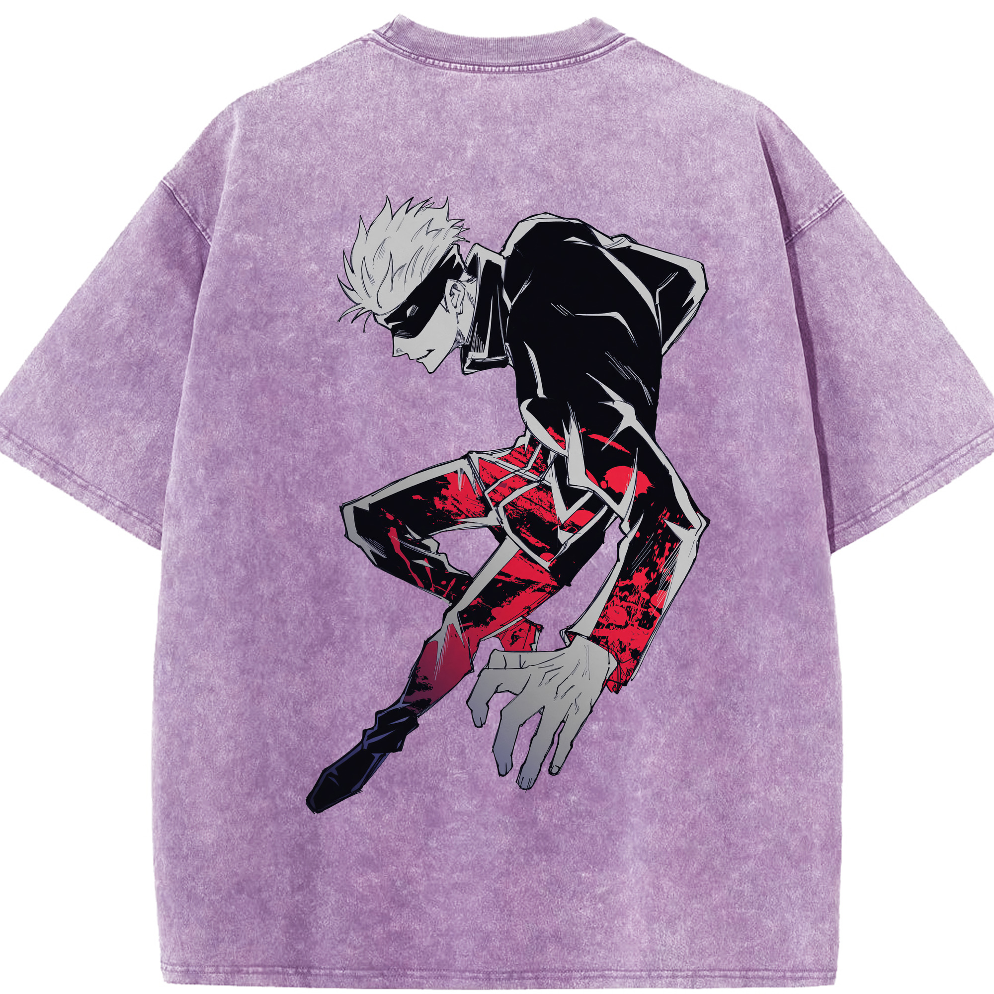 （画像用） 呪術廻戦 Jujutsu Kaisen 綿100% ヴィンテージ風 半袖Tシャツ（背面プリント）