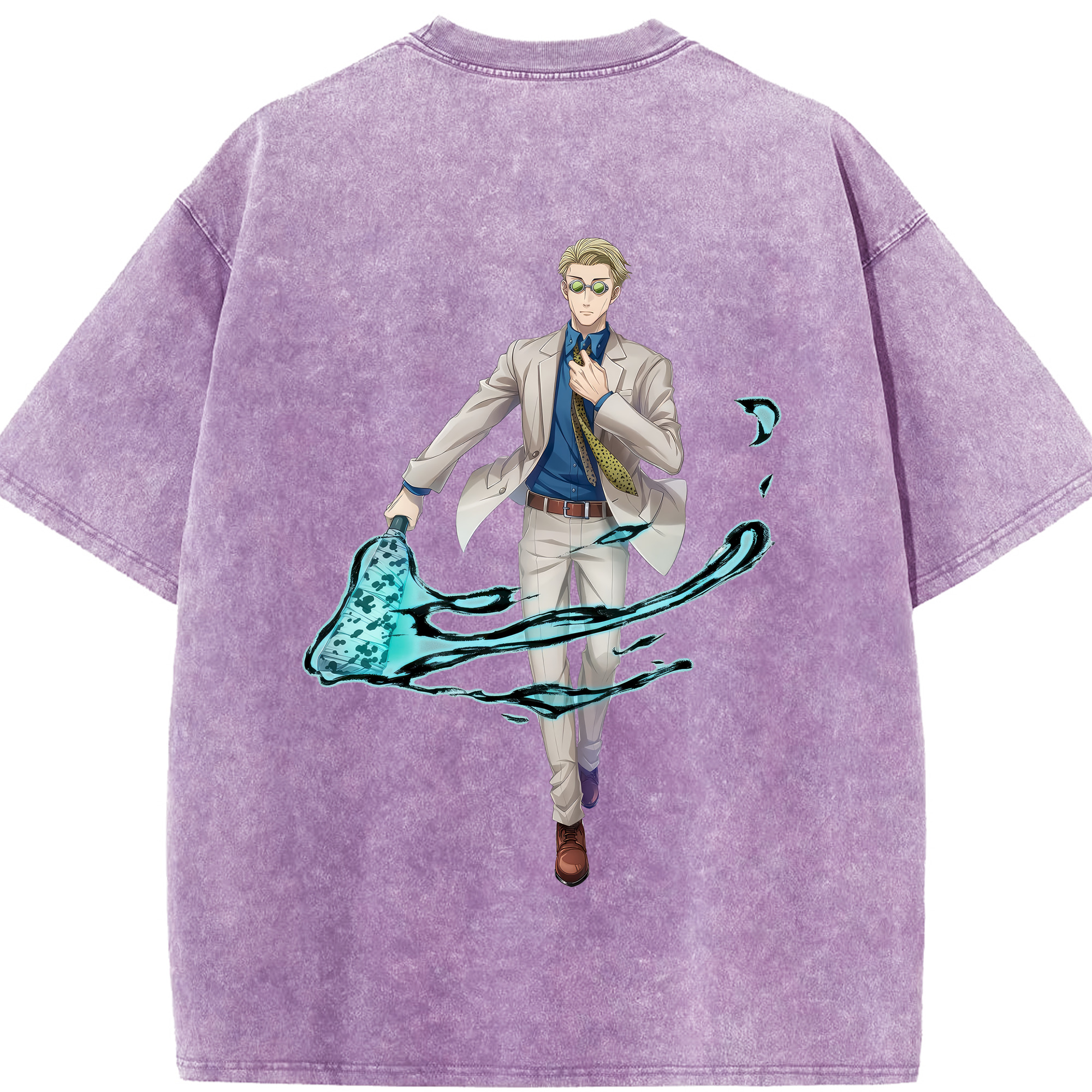 （画像用） 呪術廻戦 Jujutsu Kaisen 綿100% ヴィンテージ風 半袖Tシャツ（背面プリント）