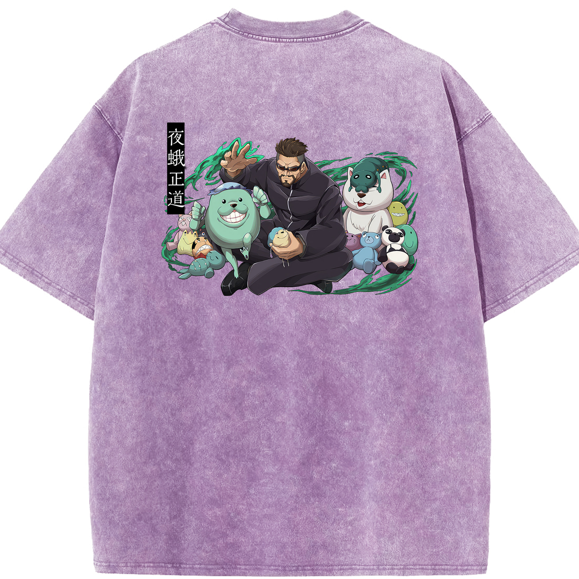 （画像用） 呪術廻戦 Jujutsu Kaisen 綿100% ヴィンテージ風 半袖Tシャツ（背面プリント）