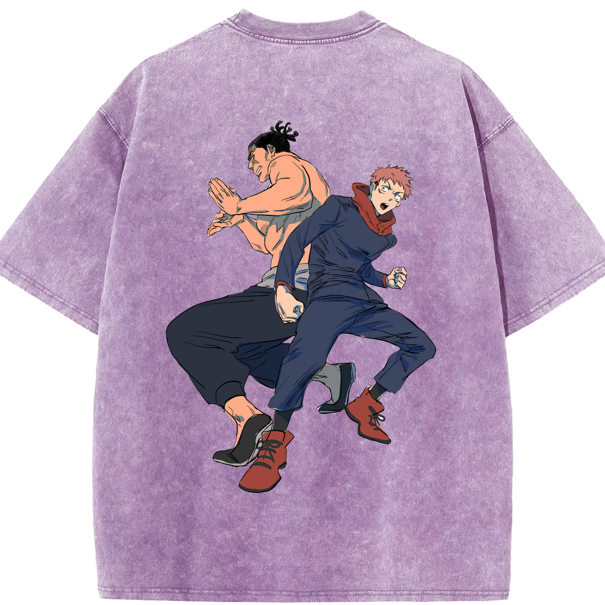 （画像用） 呪術廻戦 Jujutsu Kaisen 綿100% ヴィンテージ風 半袖Tシャツ（背面プリント）