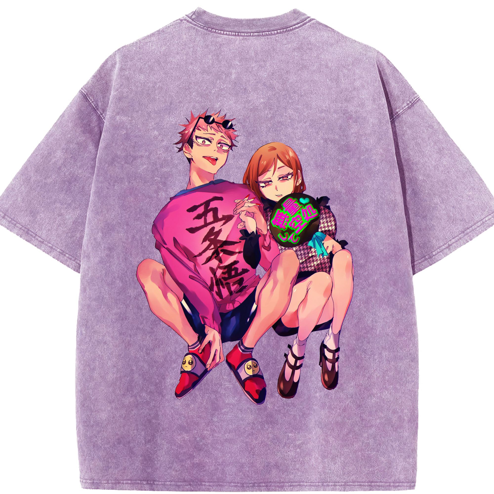 （画像用） 呪術廻戦 Jujutsu Kaisen 綿100% ヴィンテージ風 半袖Tシャツ（背面プリント）