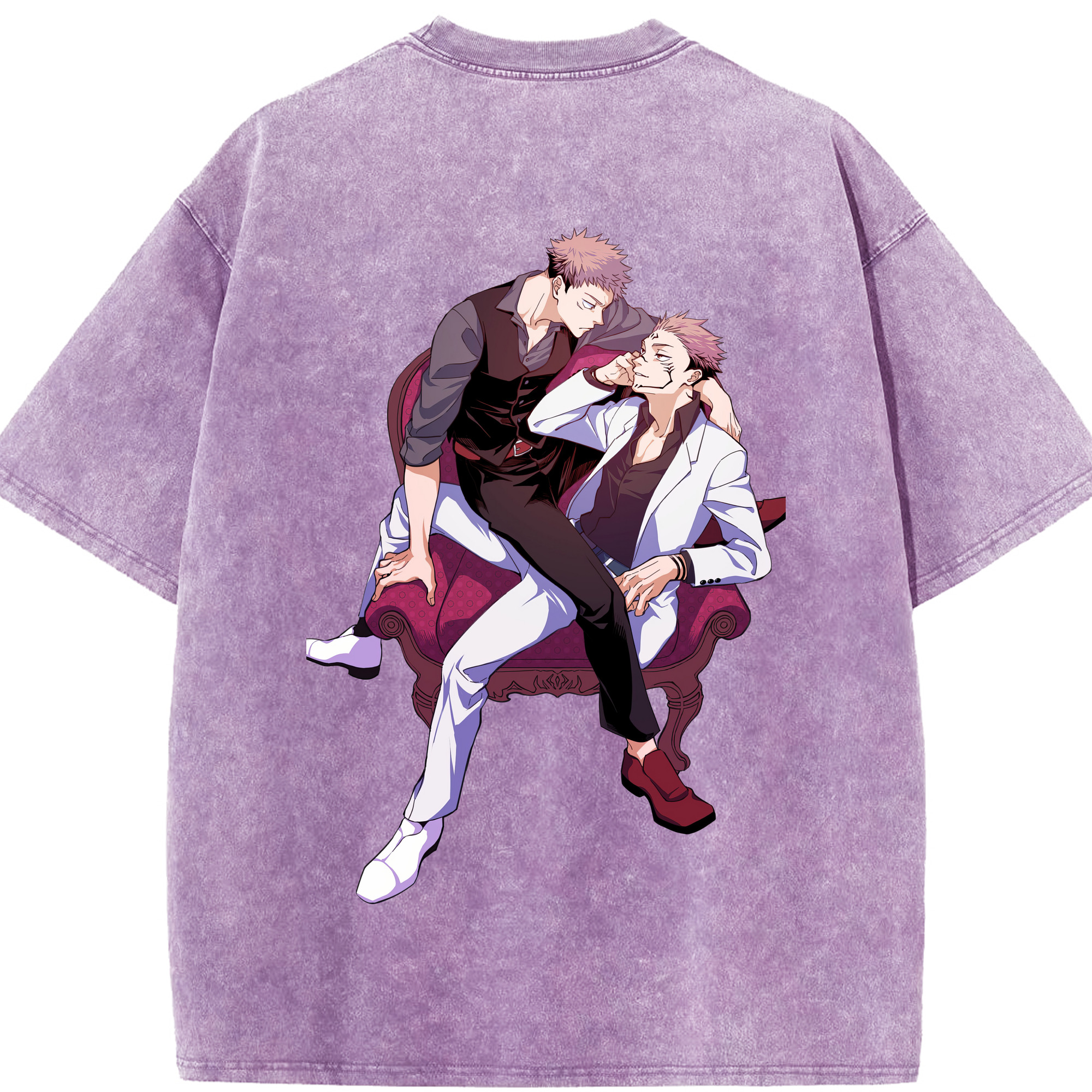 （画像用） 呪術廻戦 Jujutsu Kaisen 綿100% ヴィンテージ風 半袖Tシャツ（背面プリント）