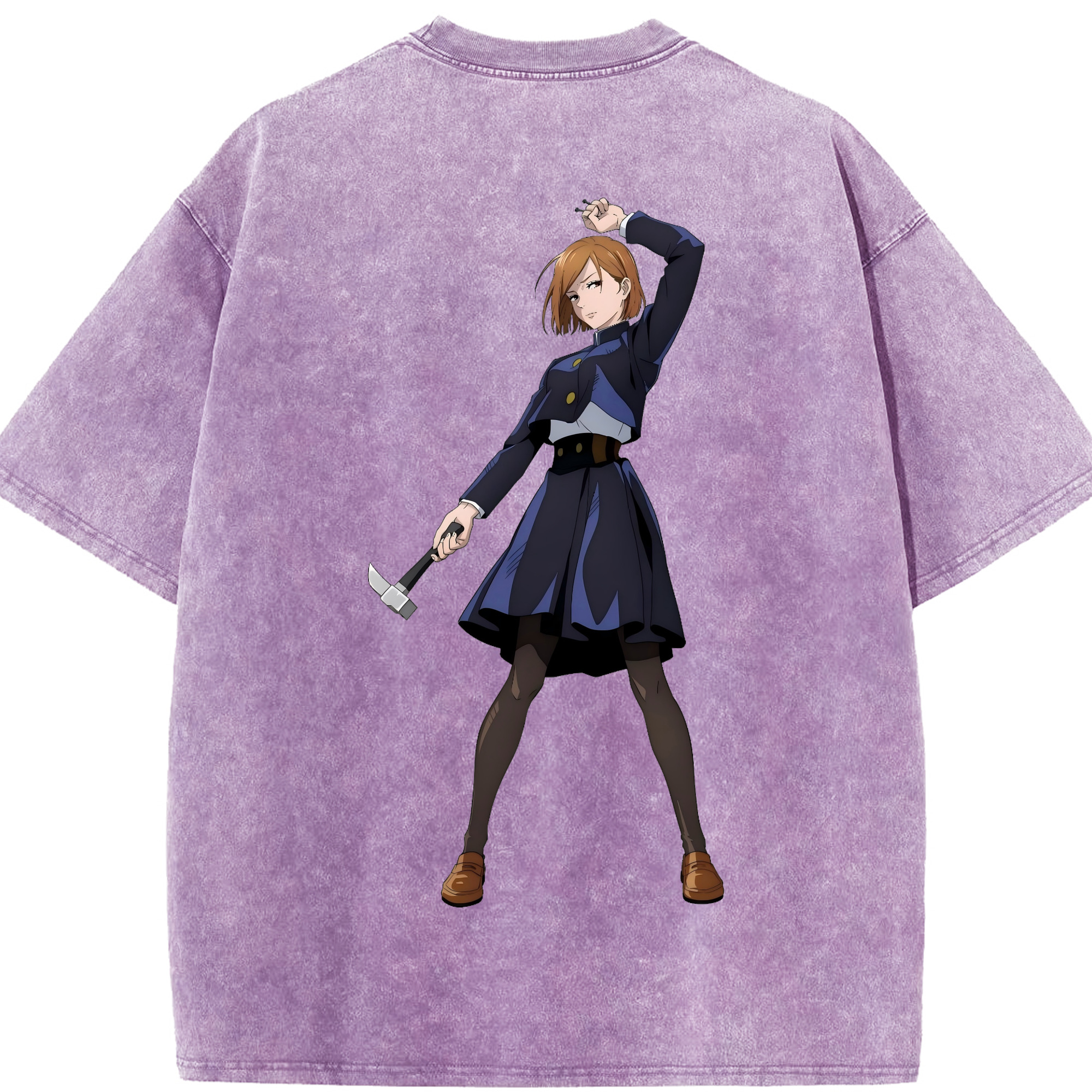 （画像用） 呪術廻戦 Jujutsu Kaisen 綿100% ヴィンテージ風 半袖Tシャツ（背面プリント）