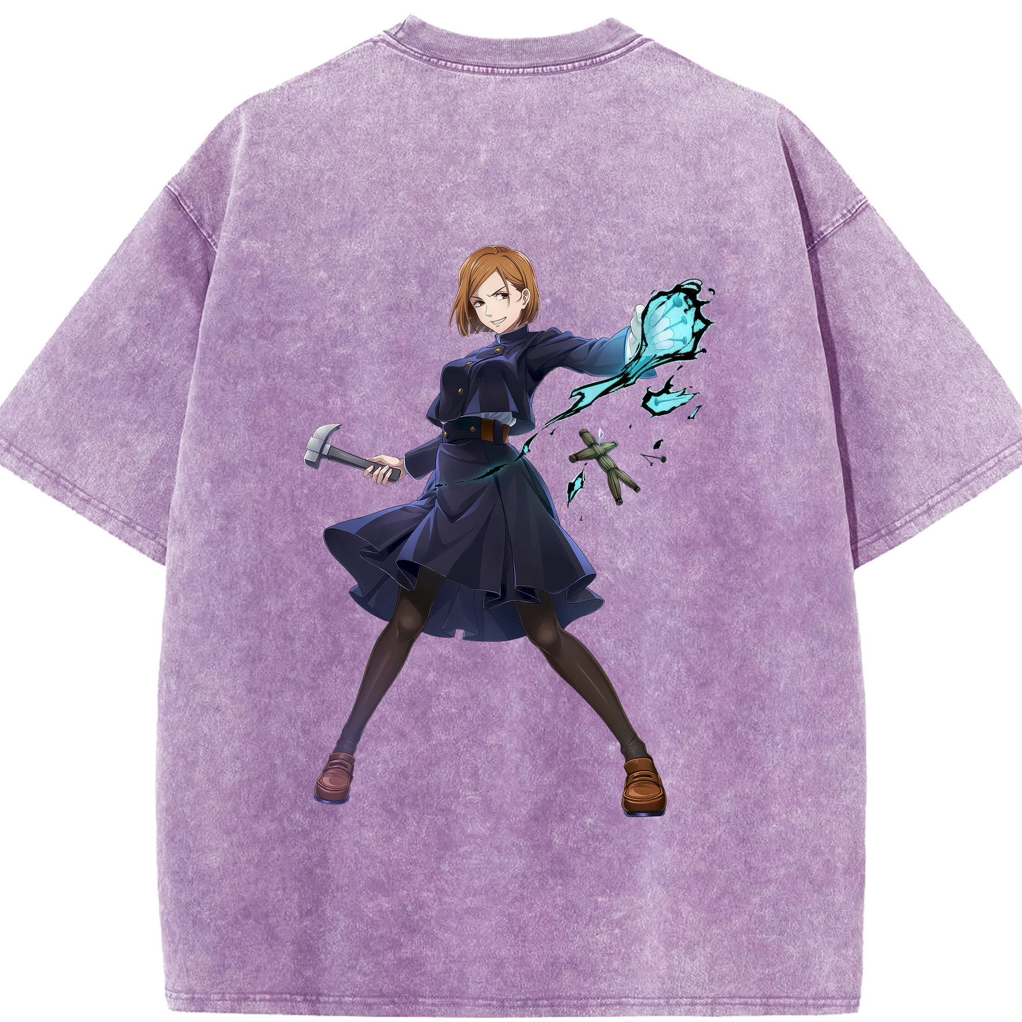 （画像用） 呪術廻戦 Jujutsu Kaisen 綿100% ヴィンテージ風 半袖Tシャツ（背面プリント）