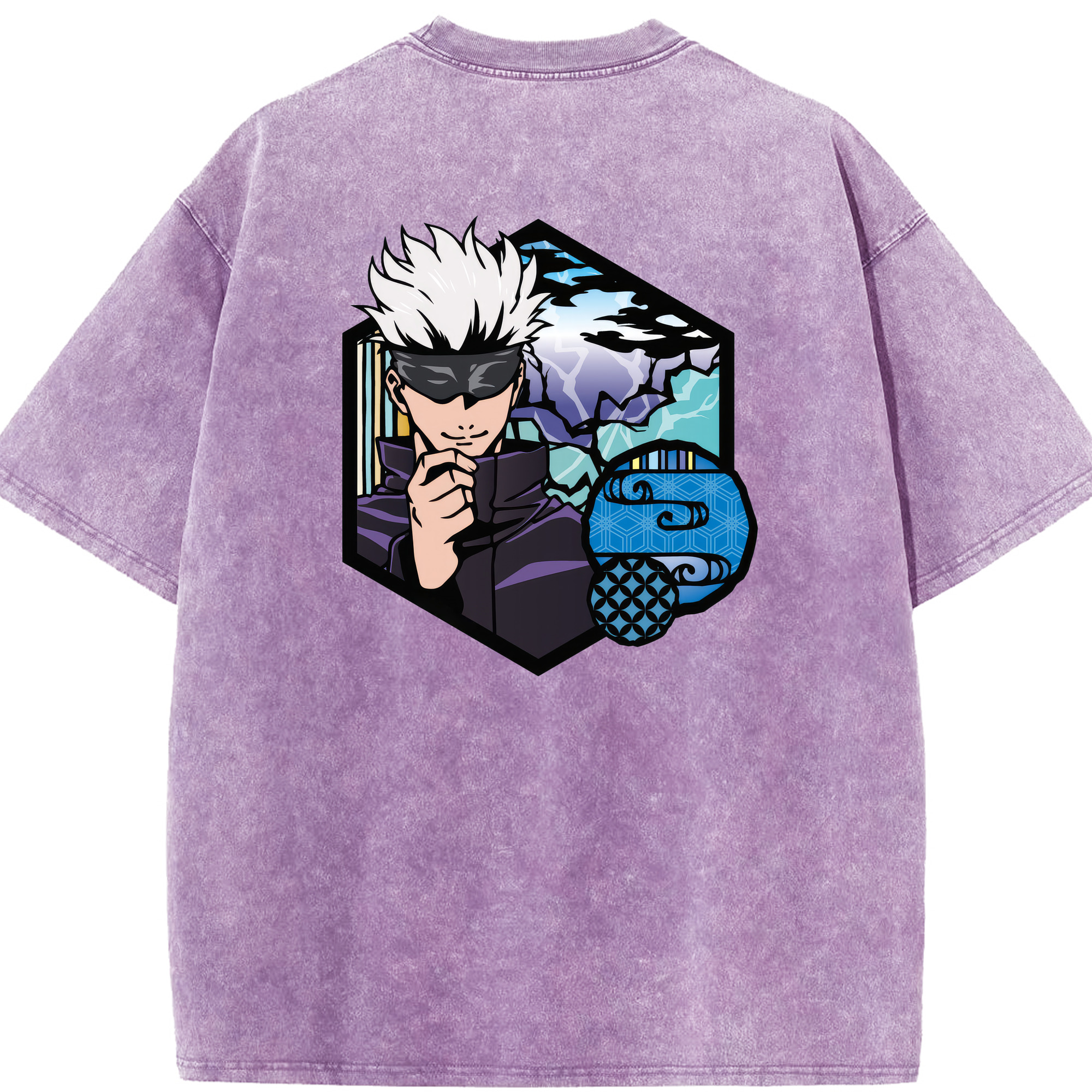 （画像用） 呪術廻戦 Jujutsu Kaisen 綿100% ヴィンテージ風 半袖Tシャツ（背面プリント）