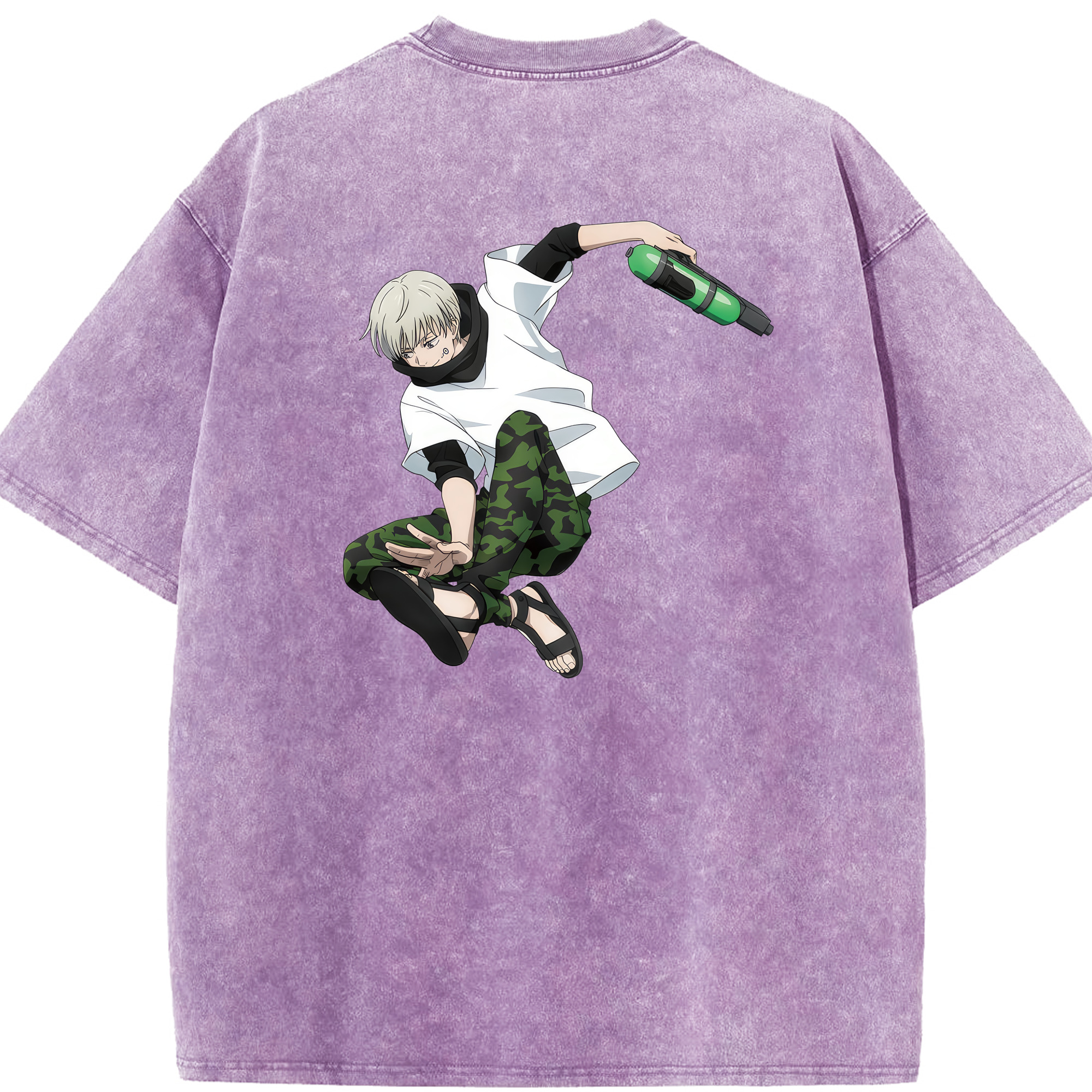 （画像用） 呪術廻戦 Jujutsu Kaisen 綿100% ヴィンテージ風 半袖Tシャツ（背面プリント）