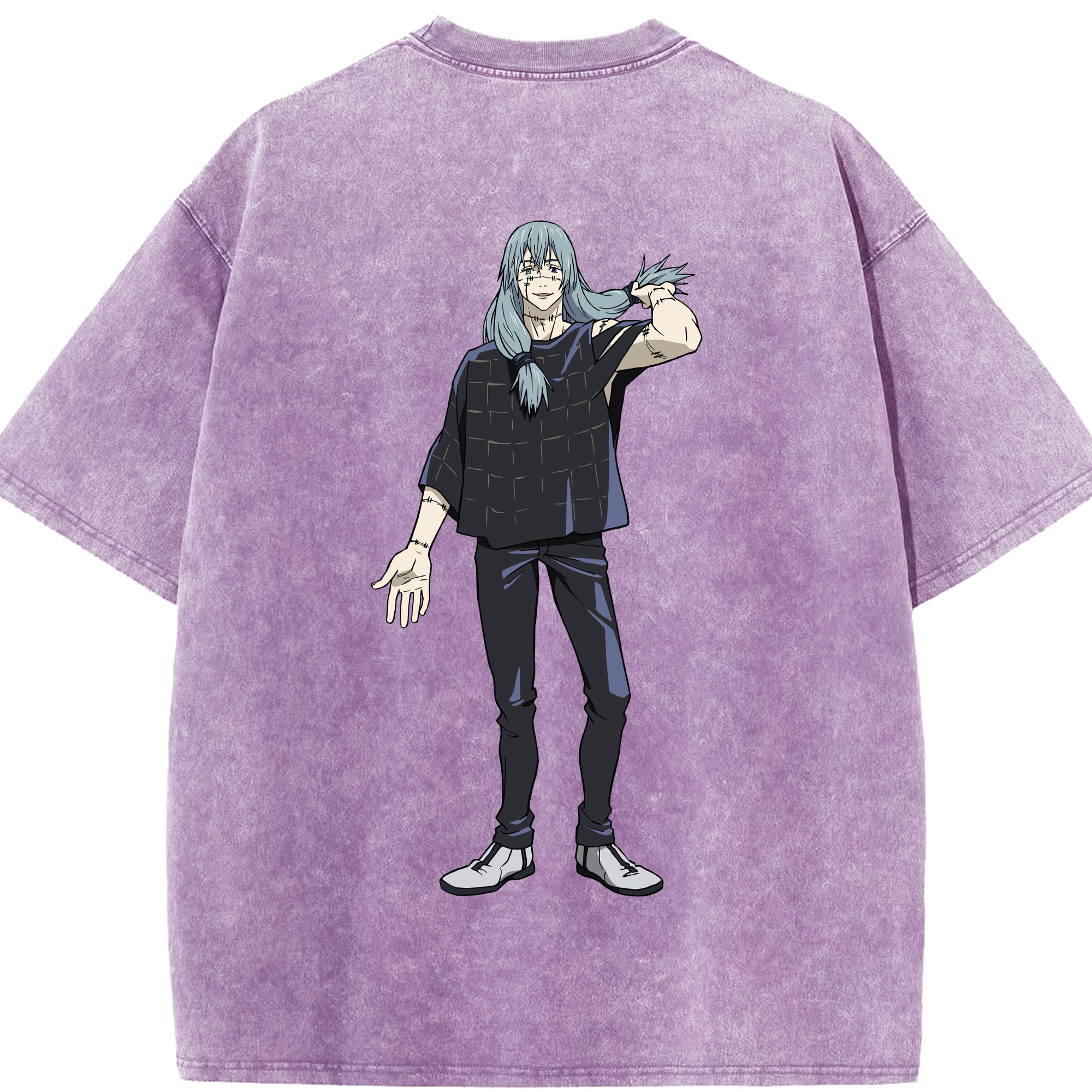 （画像用） 呪術廻戦 Jujutsu Kaisen 綿100% ヴィンテージ風 半袖Tシャツ（背面プリント）
