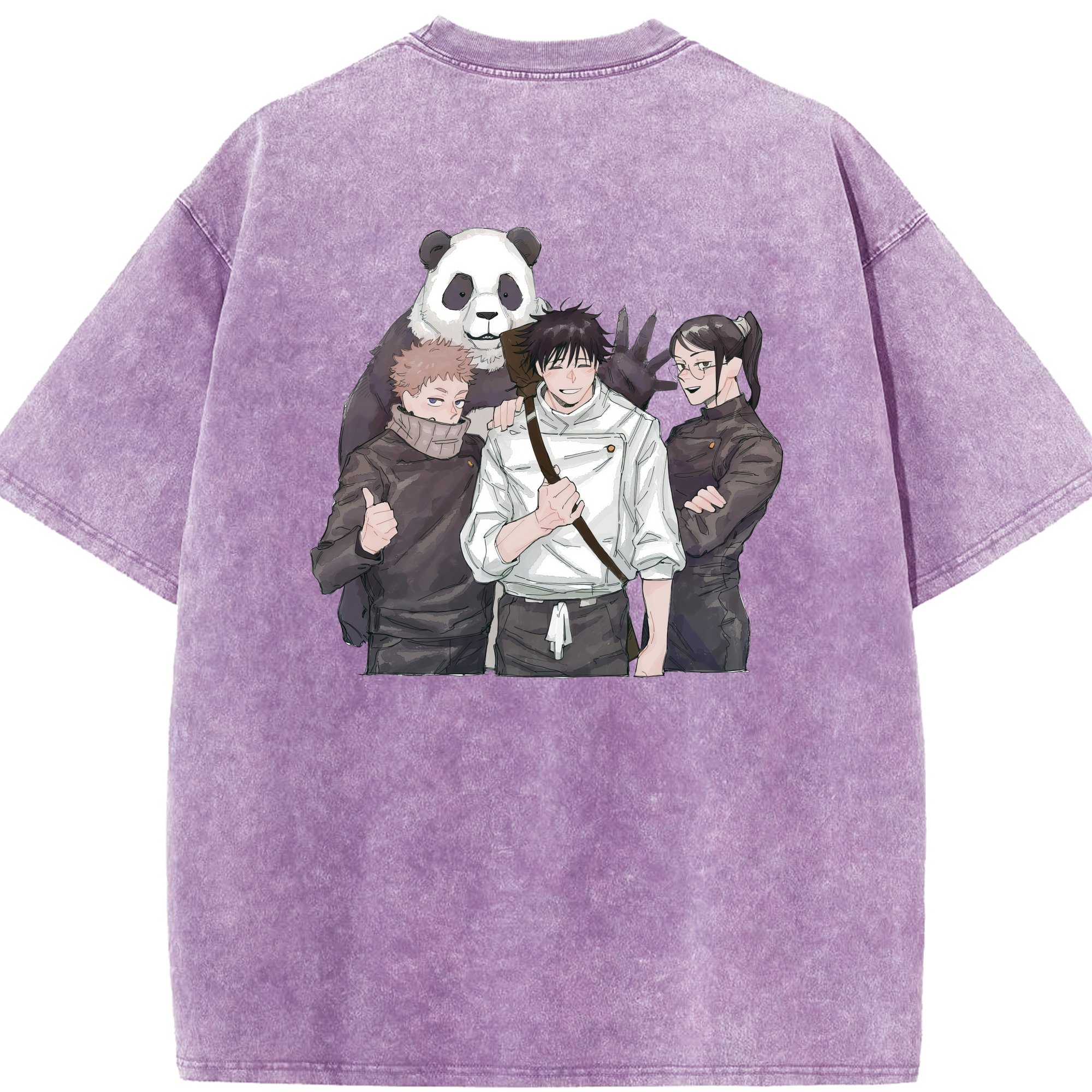 （画像用） 呪術廻戦 Jujutsu Kaisen 綿100% ヴィンテージ風 半袖Tシャツ（背面プリント）