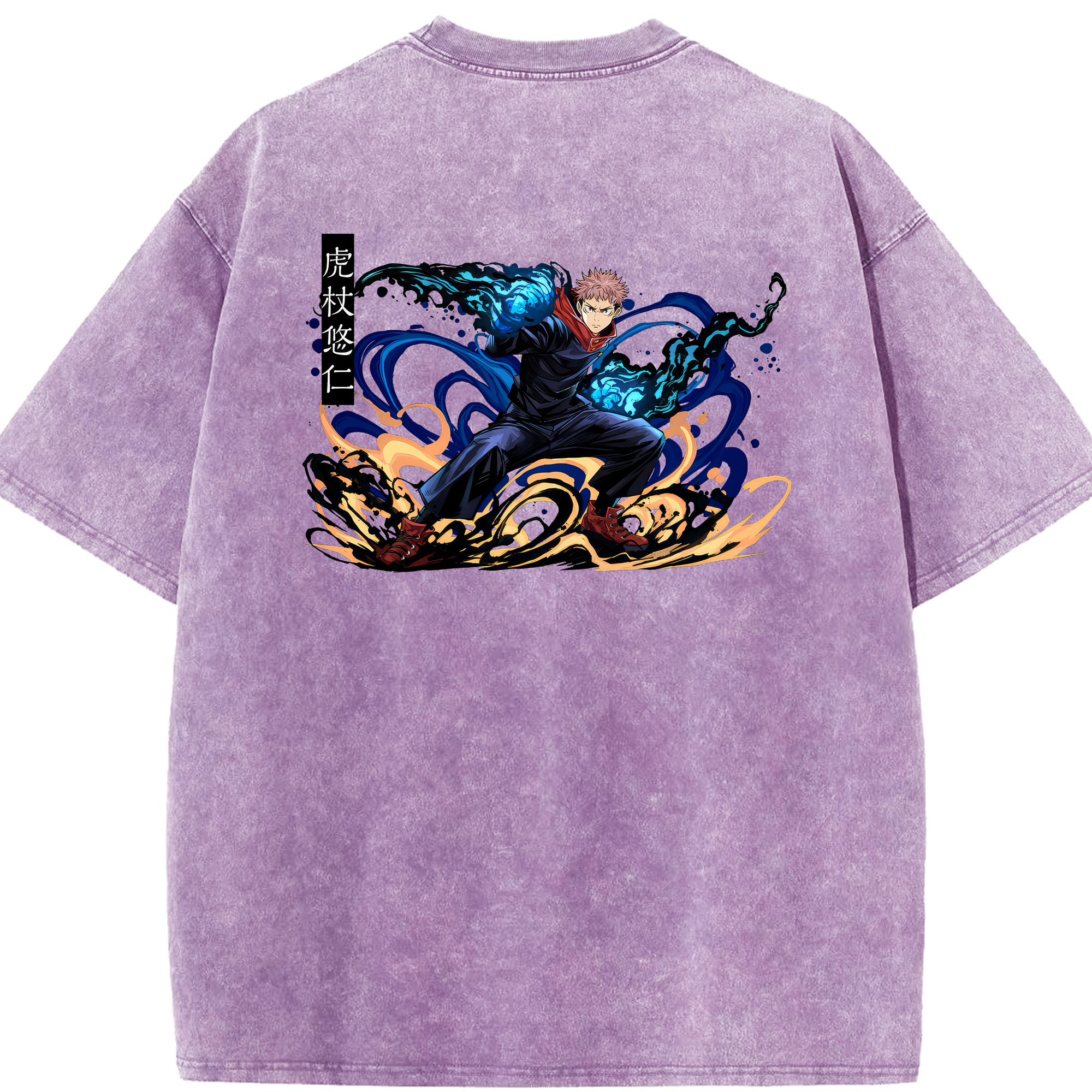 （画像用） 呪術廻戦 Jujutsu Kaisen 綿100% ヴィンテージ風 半袖Tシャツ（背面プリント）
