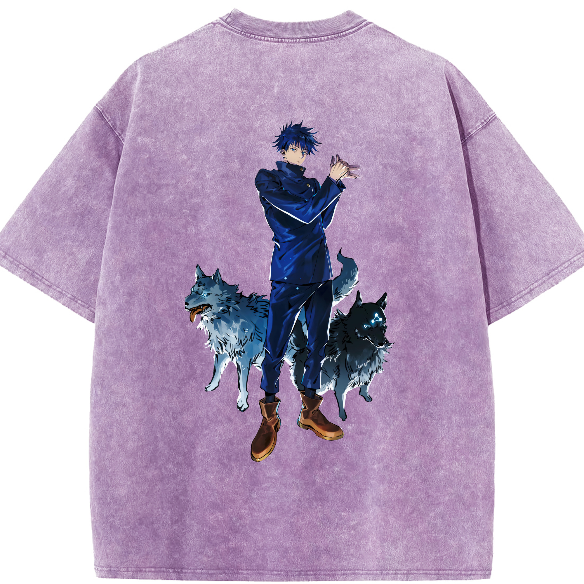 （画像用） 呪術廻戦 Jujutsu Kaisen 綿100% ヴィンテージ風 半袖Tシャツ（背面プリント）