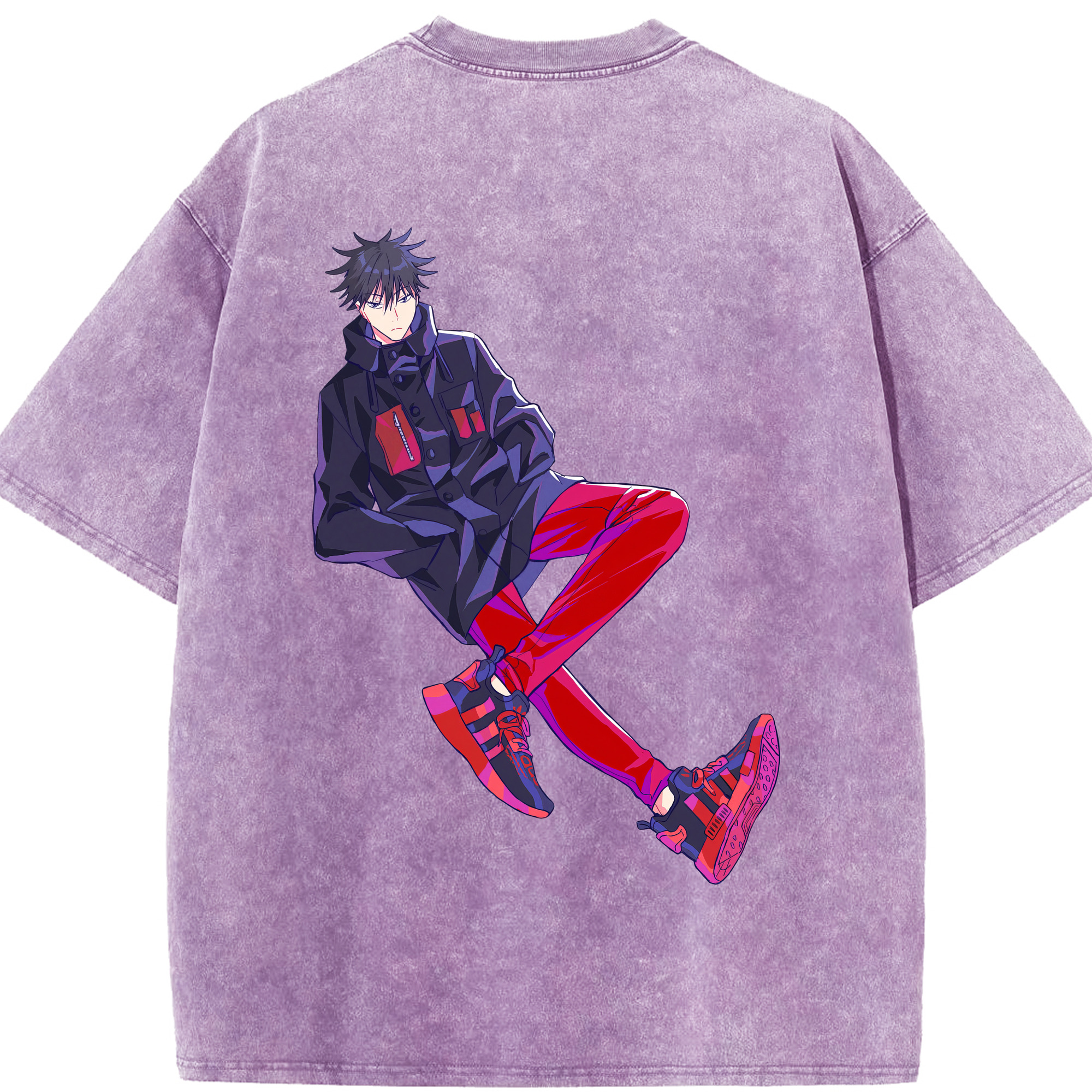 （画像用） 呪術廻戦 Jujutsu Kaisen 綿100% ヴィンテージ風 半袖Tシャツ（背面プリント）