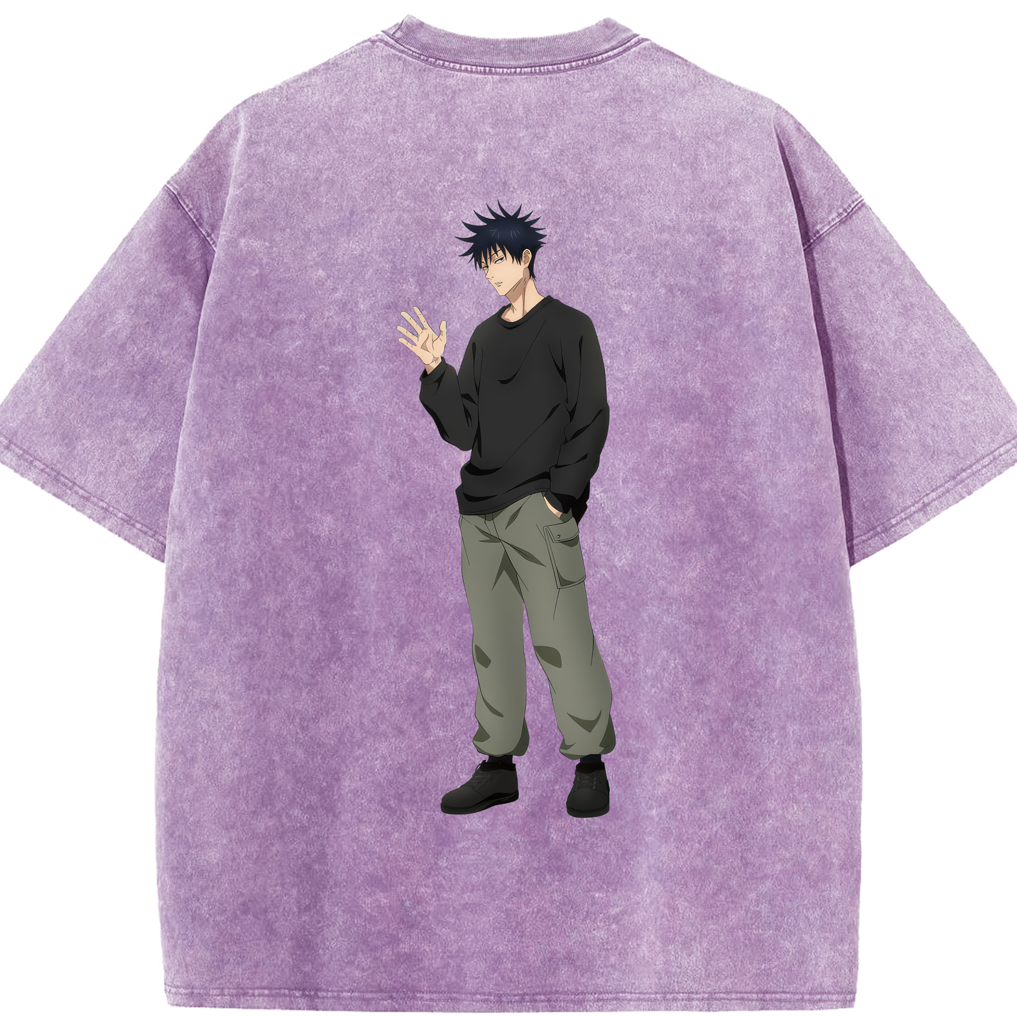 （画像用） 呪術廻戦 Jujutsu Kaisen 綿100% ヴィンテージ風 半袖Tシャツ（背面プリント）