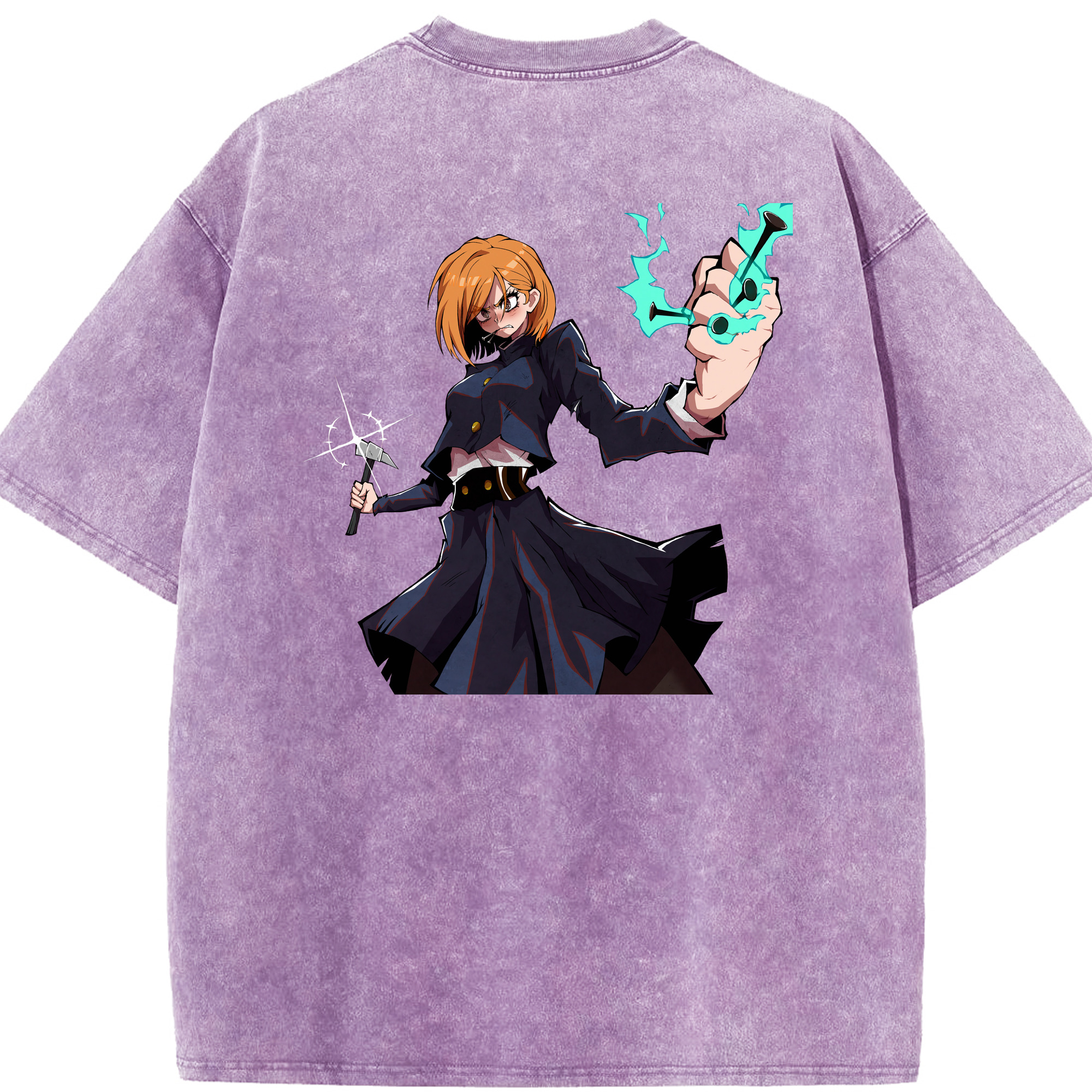 （画像用） 呪術廻戦 Jujutsu Kaisen 綿100% ヴィンテージ風 半袖Tシャツ（背面プリント）