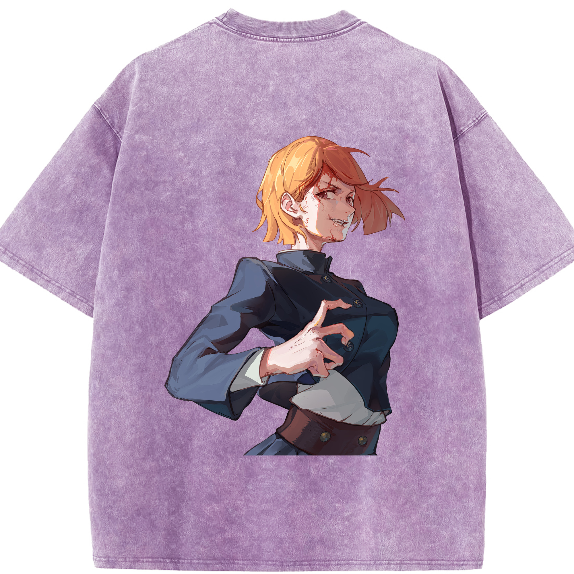 （画像用） 呪術廻戦 Jujutsu Kaisen 綿100% ヴィンテージ風 半袖Tシャツ（背面プリント）