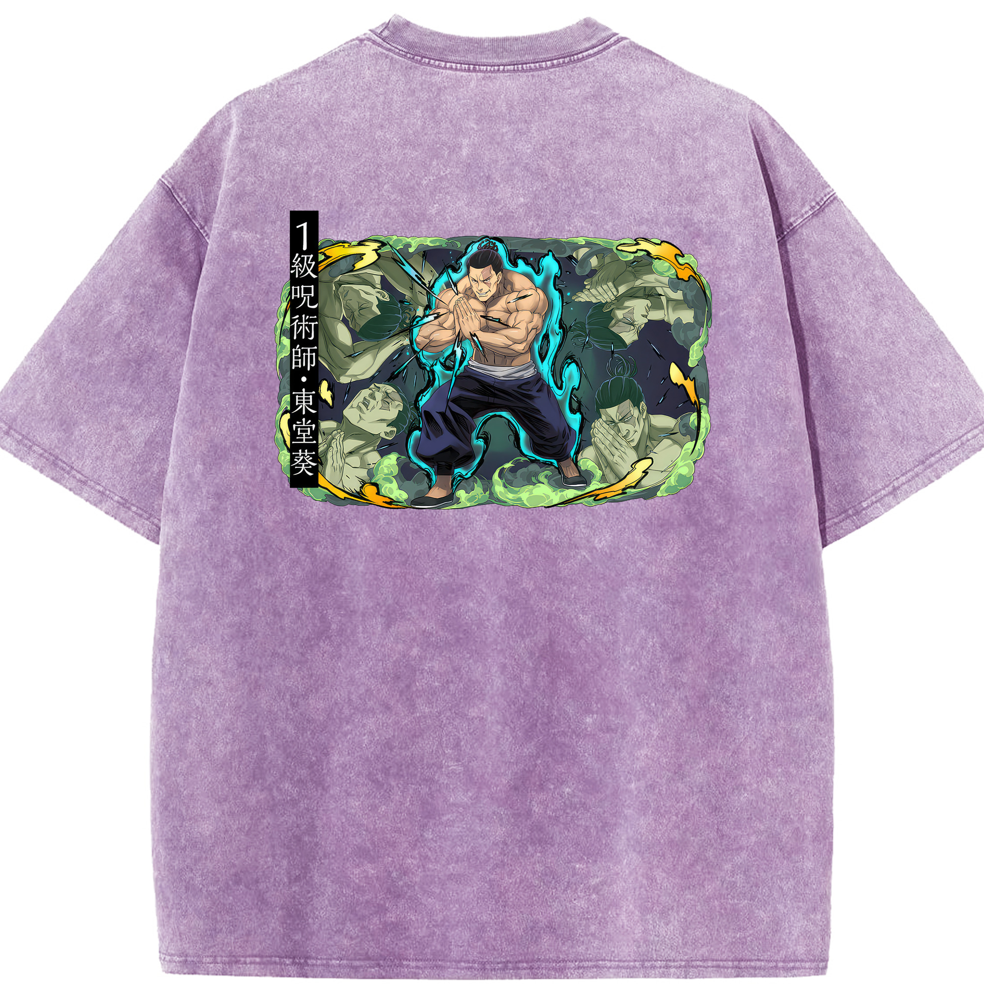 （画像用） 呪術廻戦 Jujutsu Kaisen 綿100% ヴィンテージ風 半袖Tシャツ（背面プリント）