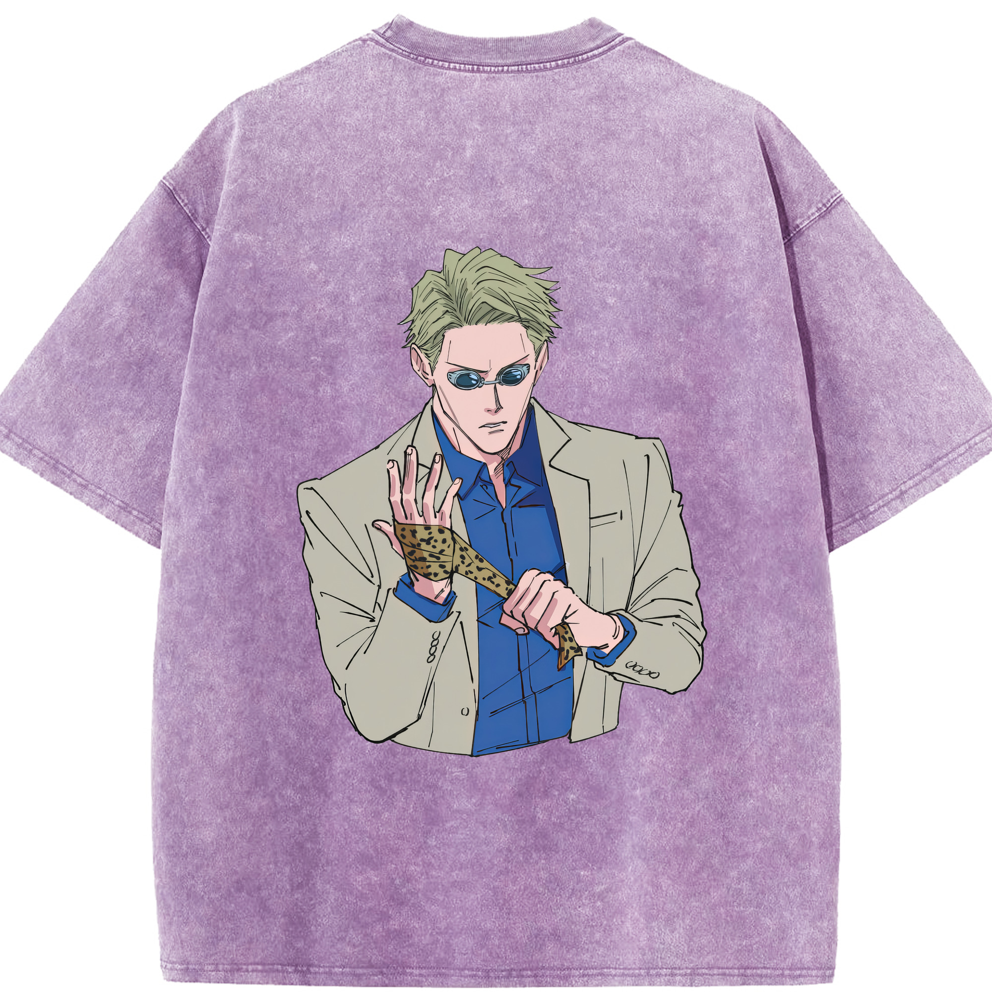 （画像用） 呪術廻戦 Jujutsu Kaisen 綿100% ヴィンテージ風 半袖Tシャツ（背面プリント）