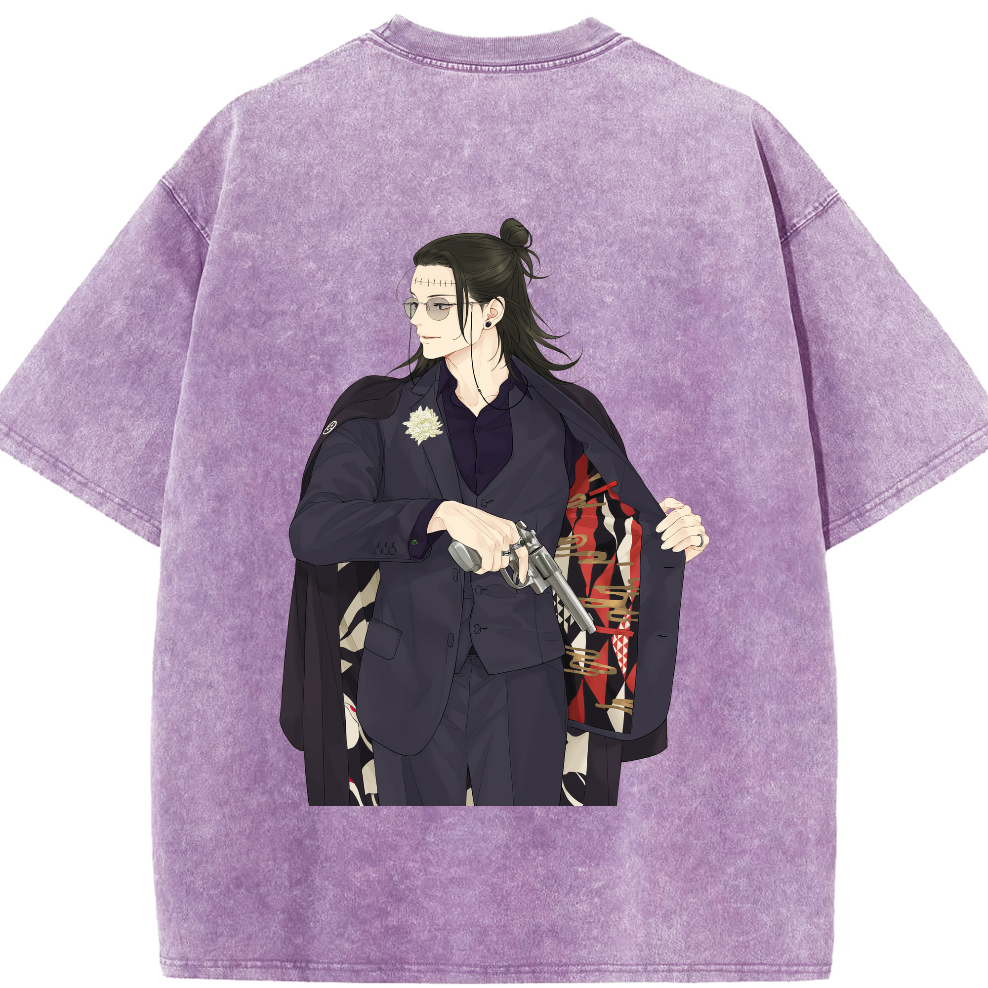 （画像用） 呪術廻戦 Jujutsu Kaisen 綿100% ヴィンテージ風 半袖Tシャツ（背面プリント）