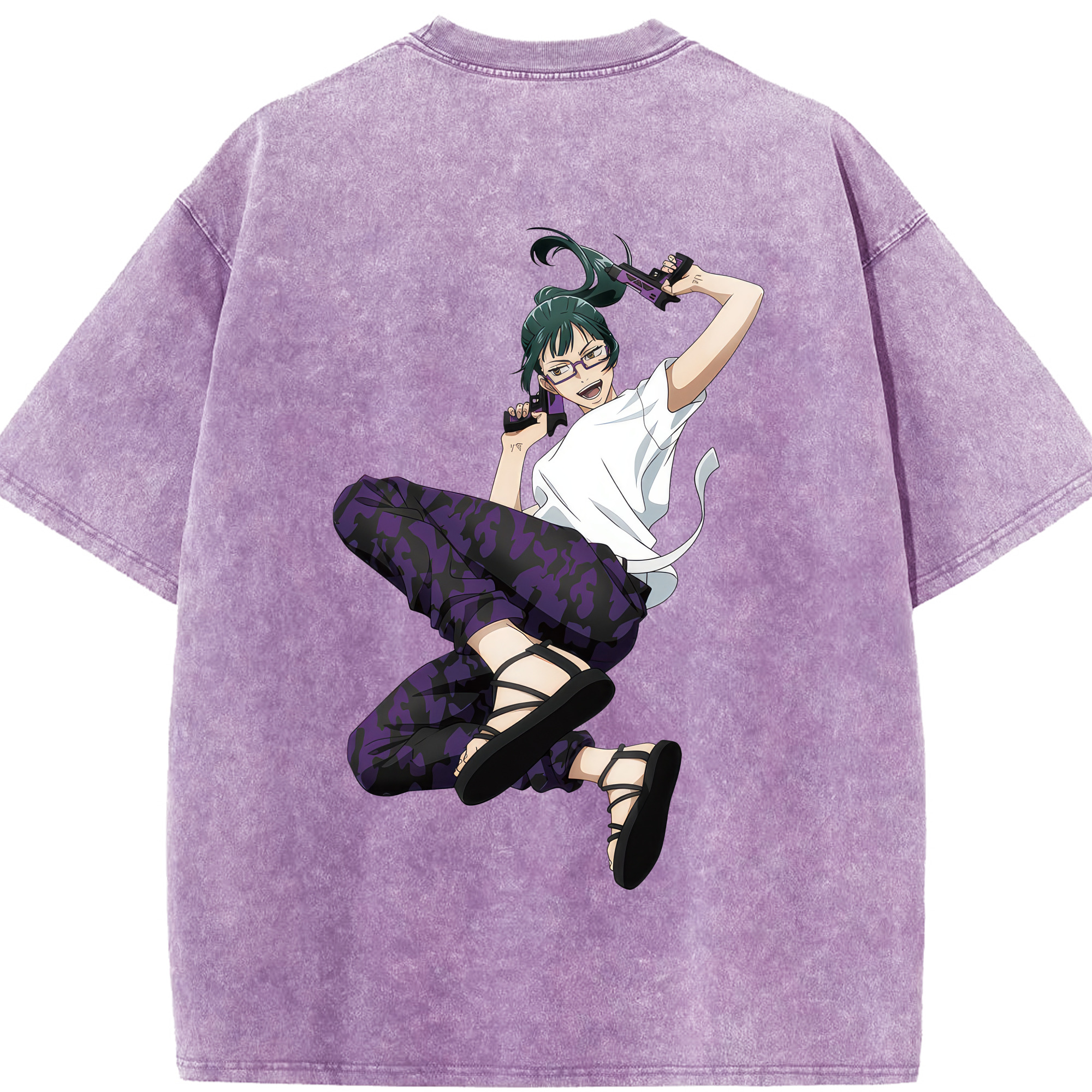 （画像用） 呪術廻戦 Jujutsu Kaisen 綿100% ヴィンテージ風 半袖Tシャツ（背面プリント）