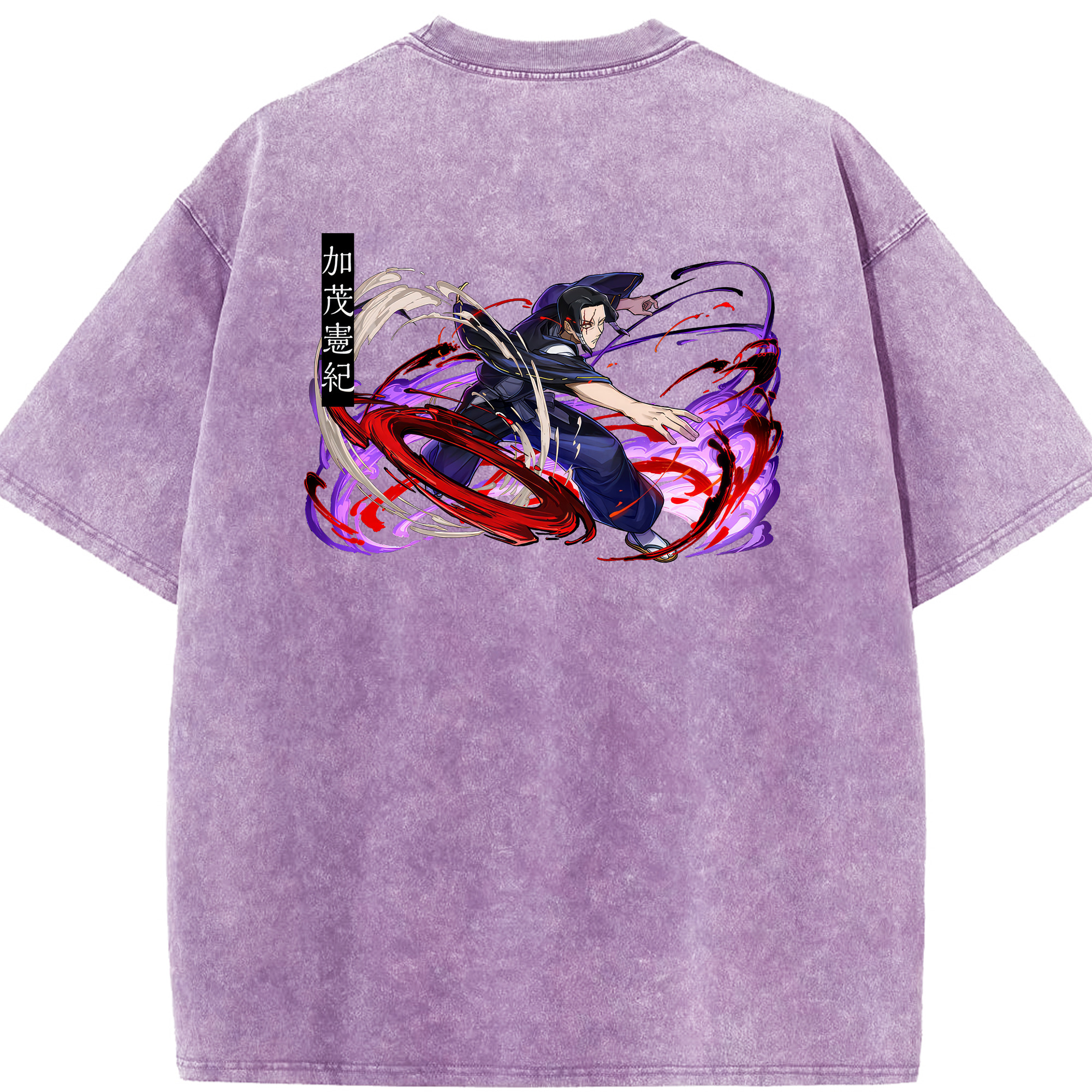 （画像用） 呪術廻戦 Jujutsu Kaisen 綿100% ヴィンテージ風 半袖Tシャツ（背面プリント）