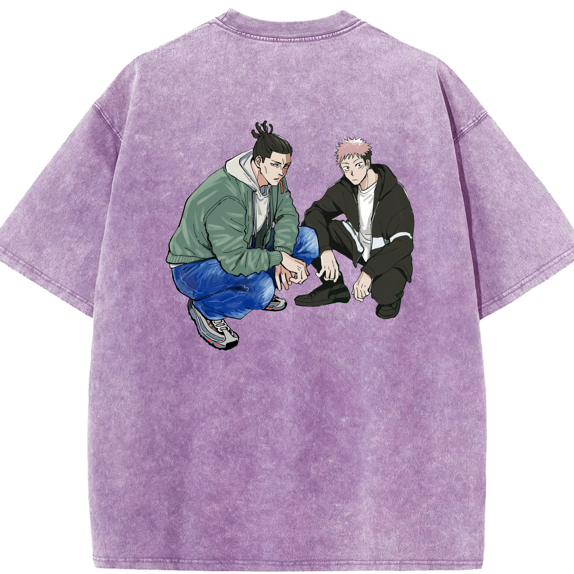 （画像用） 呪術廻戦 Jujutsu Kaisen 綿100% ヴィンテージ風 半袖Tシャツ（背面プリント）