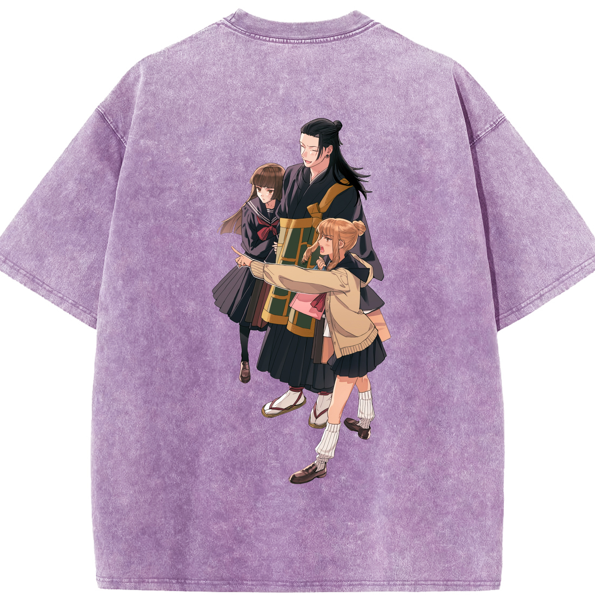 （画像用） 呪術廻戦 Jujutsu Kaisen 綿100% ヴィンテージ風 半袖Tシャツ（背面プリント）
