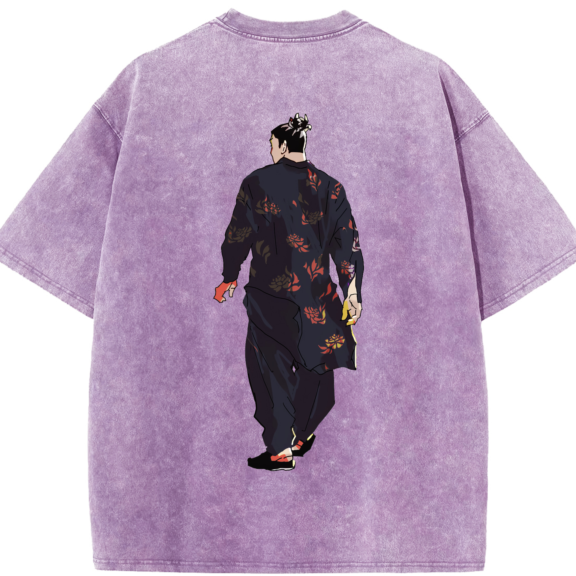 （画像用） 呪術廻戦 Jujutsu Kaisen 綿100% ヴィンテージ風 半袖Tシャツ（背面プリント）