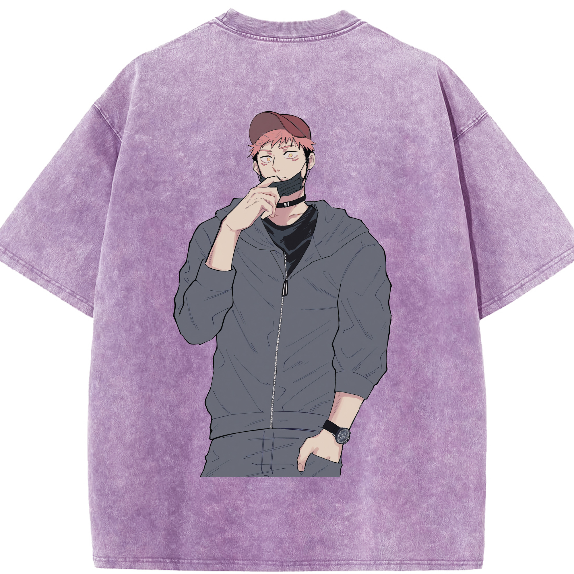 （画像用） 呪術廻戦 Jujutsu Kaisen 綿100% ヴィンテージ風 半袖Tシャツ（背面プリント）