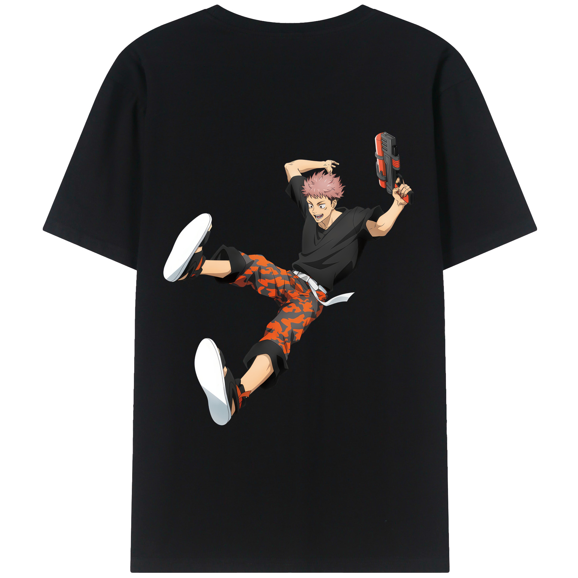 （画像用） 呪術廻戦 Jujutsu Kaisen 綿100％ メンズ半袖Tシャツ（バックプリント） 通気性
