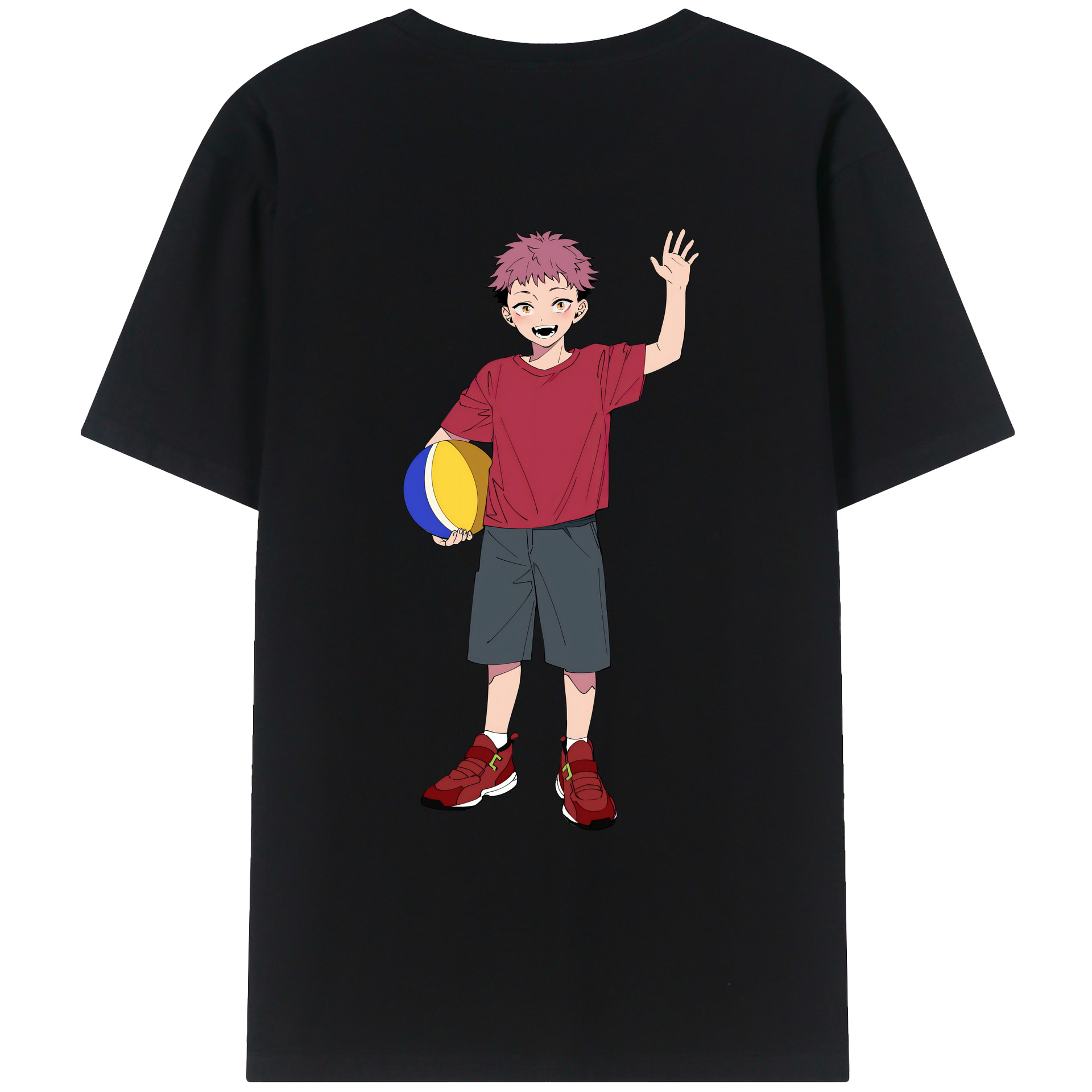 （画像用） 呪術廻戦 Jujutsu Kaisen 綿100％ メンズ半袖Tシャツ（バックプリント） 通気性
